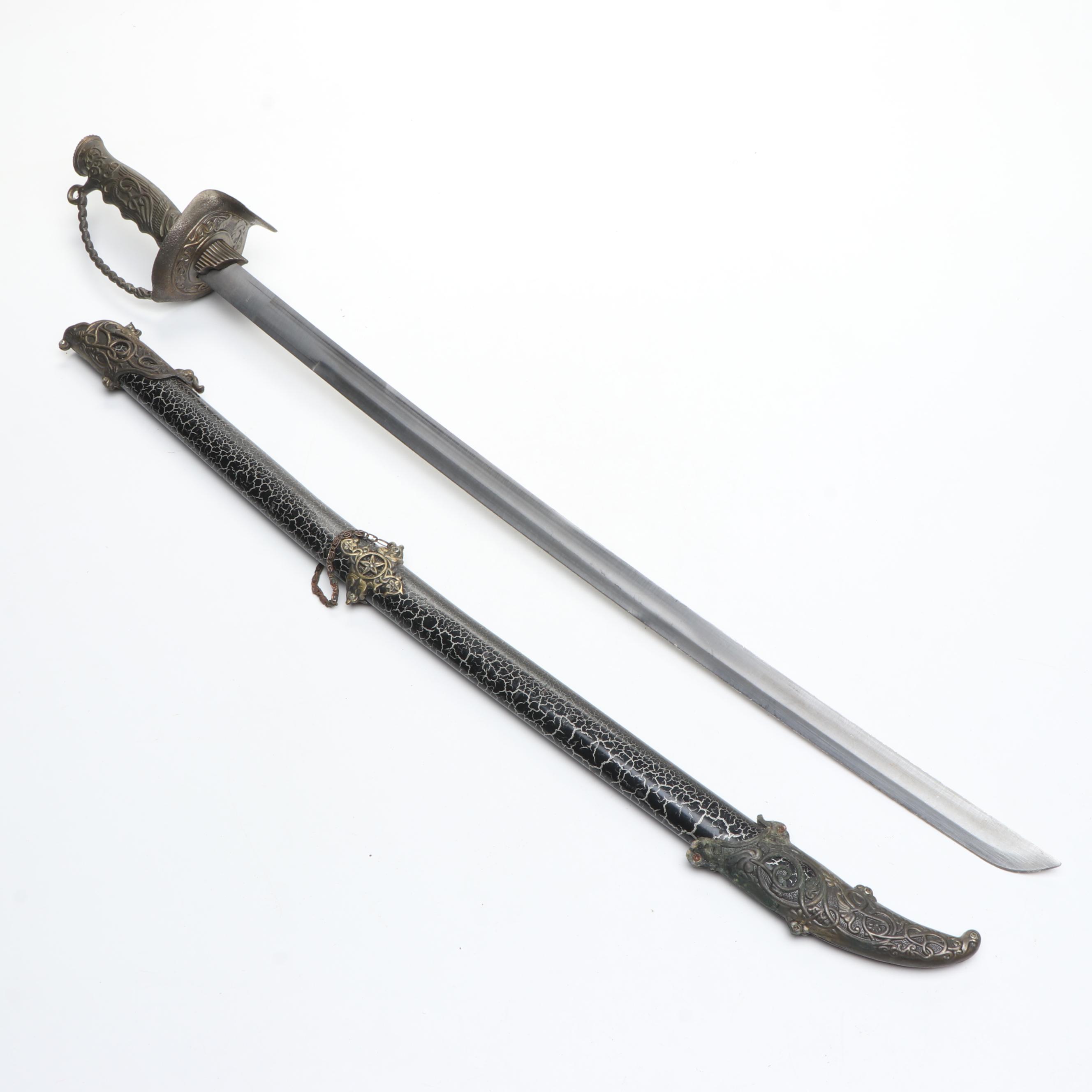 Medieval, Dragon Hilt and Other Chinese Fantasy Swords with Scabbards