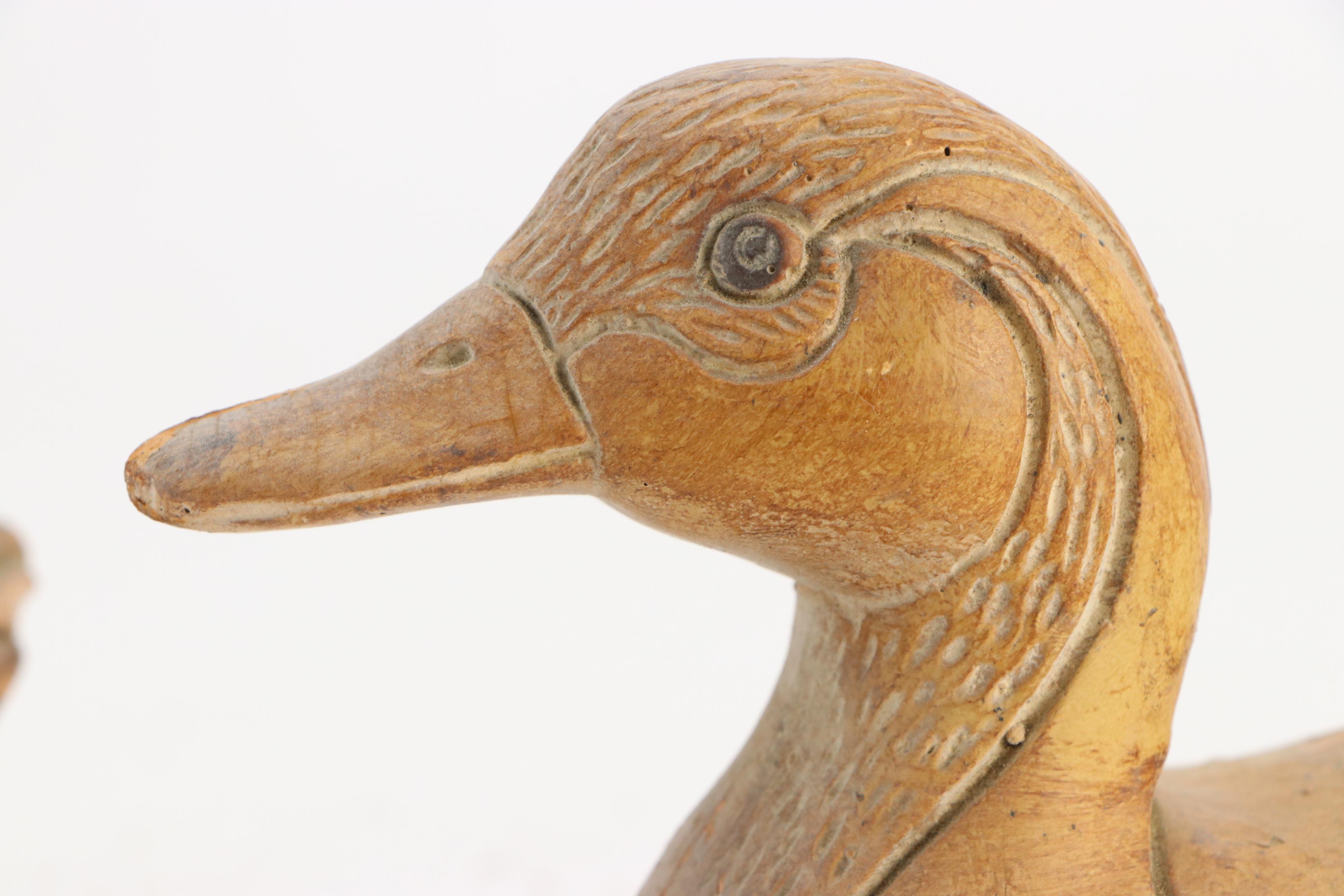 Pair of Terracotta Duck Figures