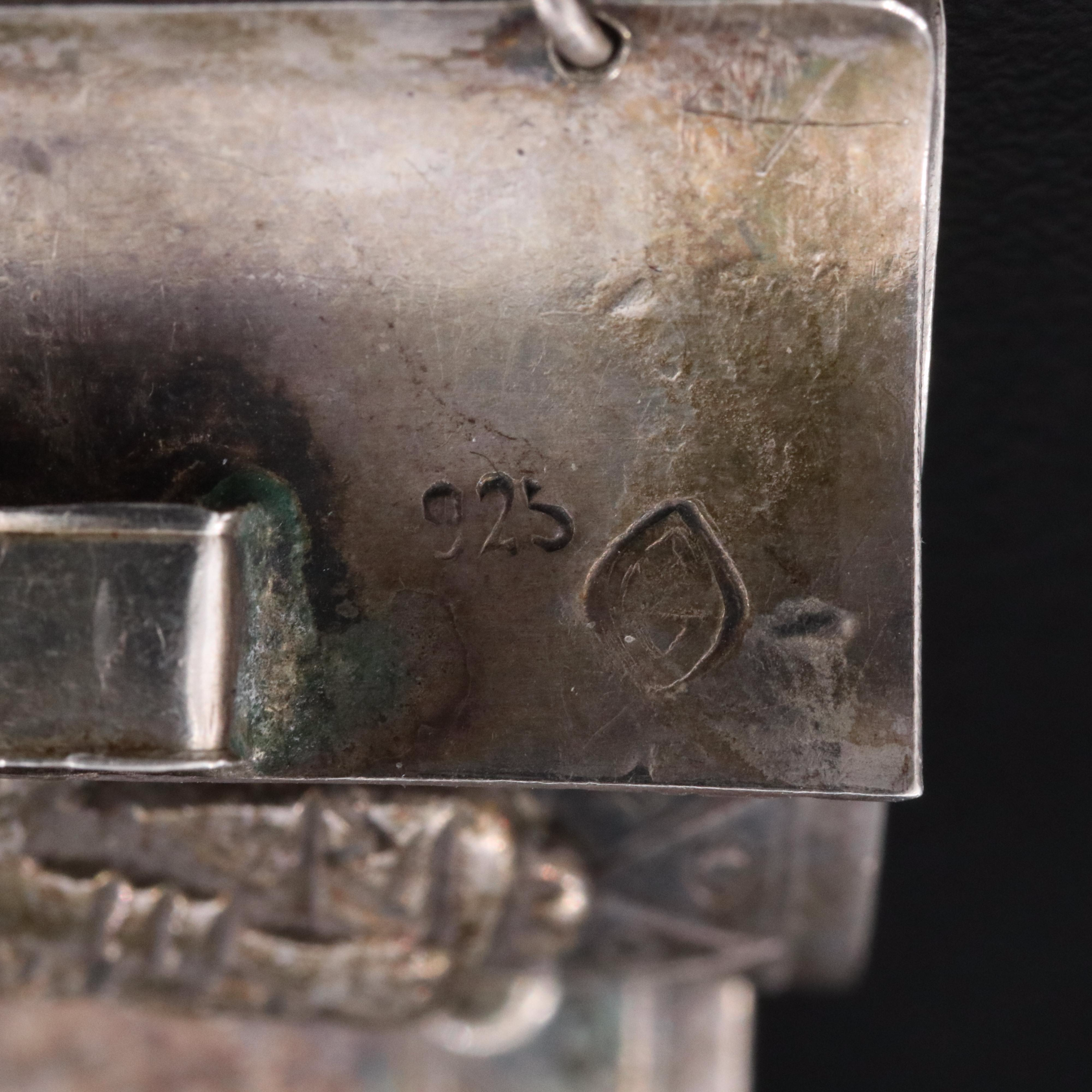 Peruvian Sterling Llama Panel Bracelet