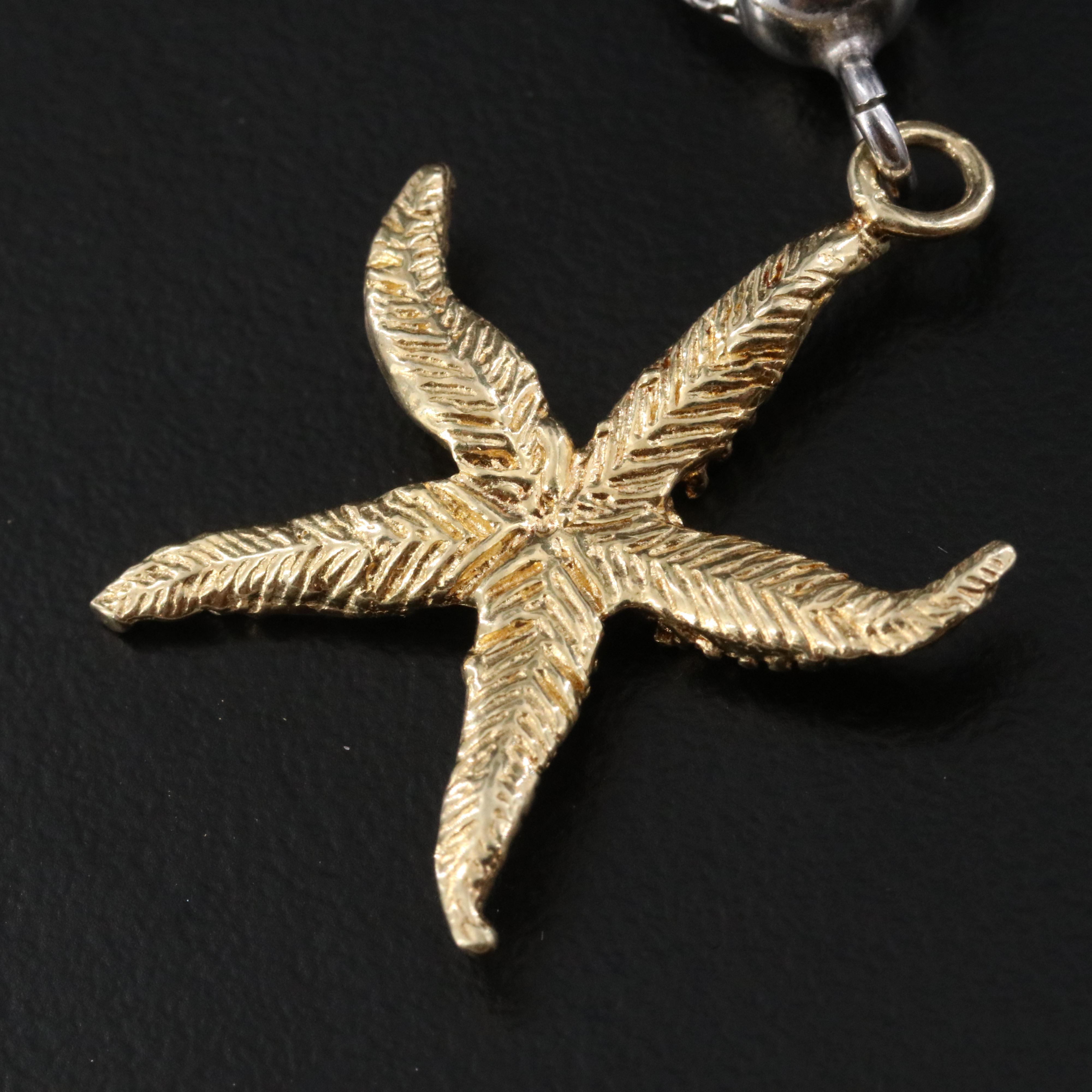 Italian Sterling Starfish Pendant Necklace