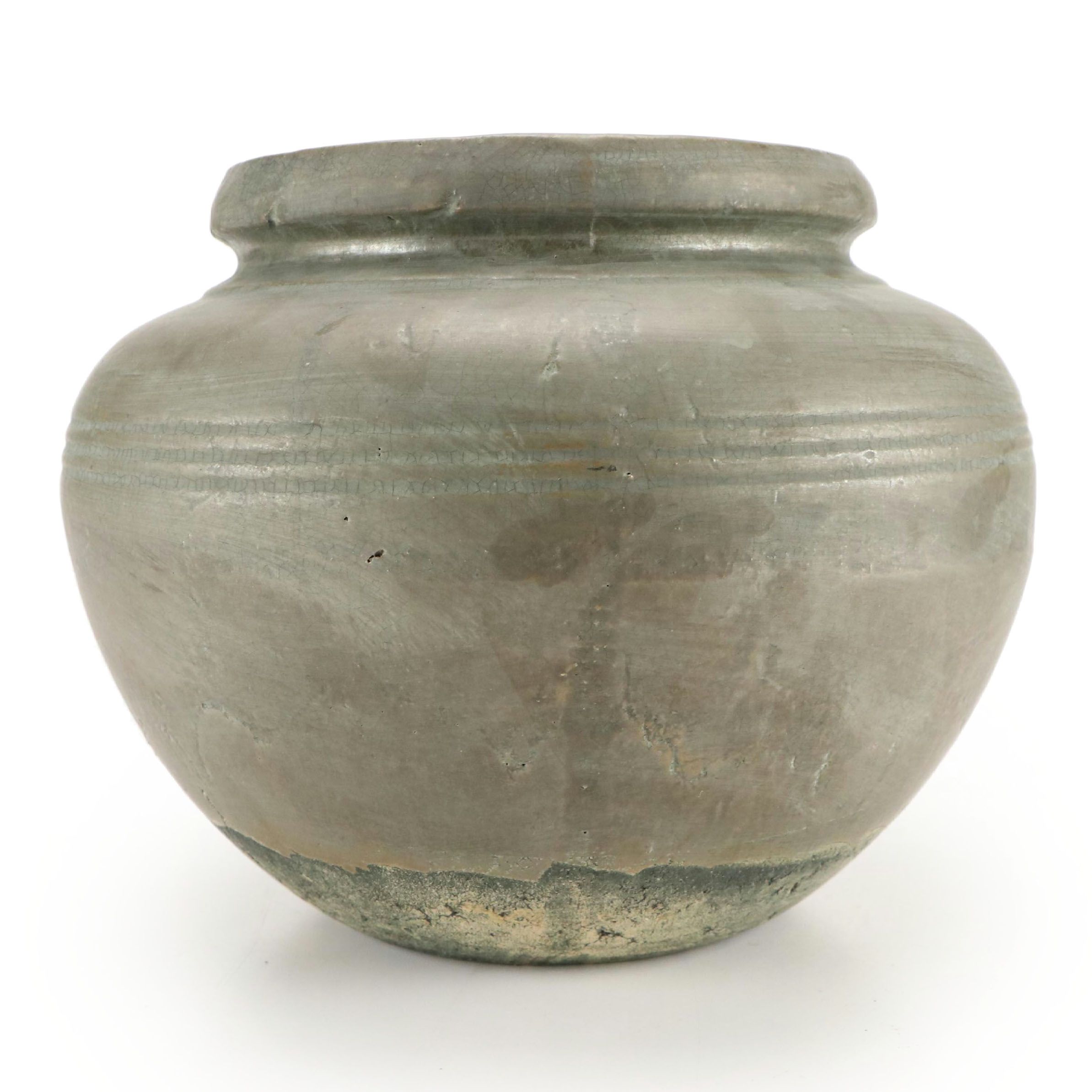 Rustic Grey Stoneware Vase