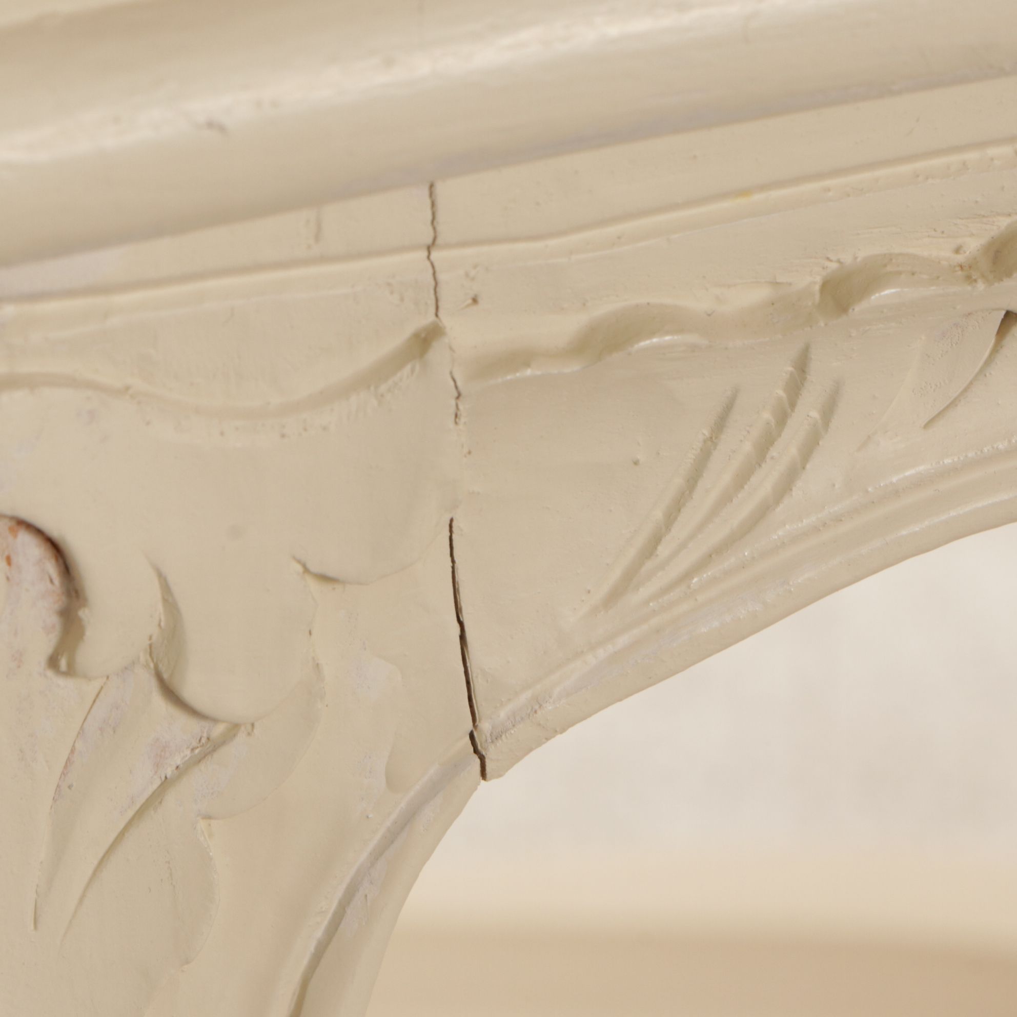 Pair of Spanish Painted Louis XV Style Cane-Back Fauteuils