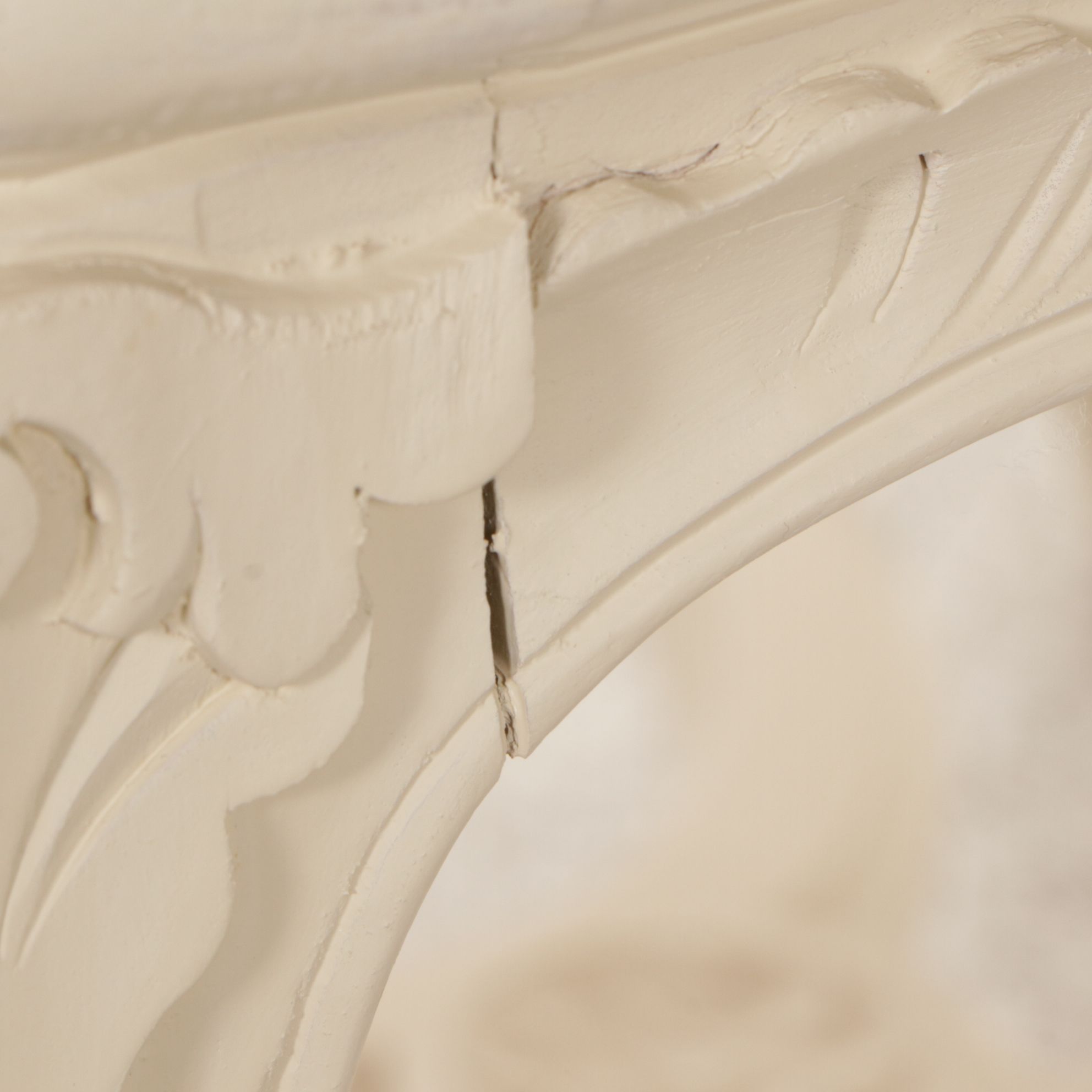 Pair of Spanish Painted Louis XV Style Cane-Back Fauteuils