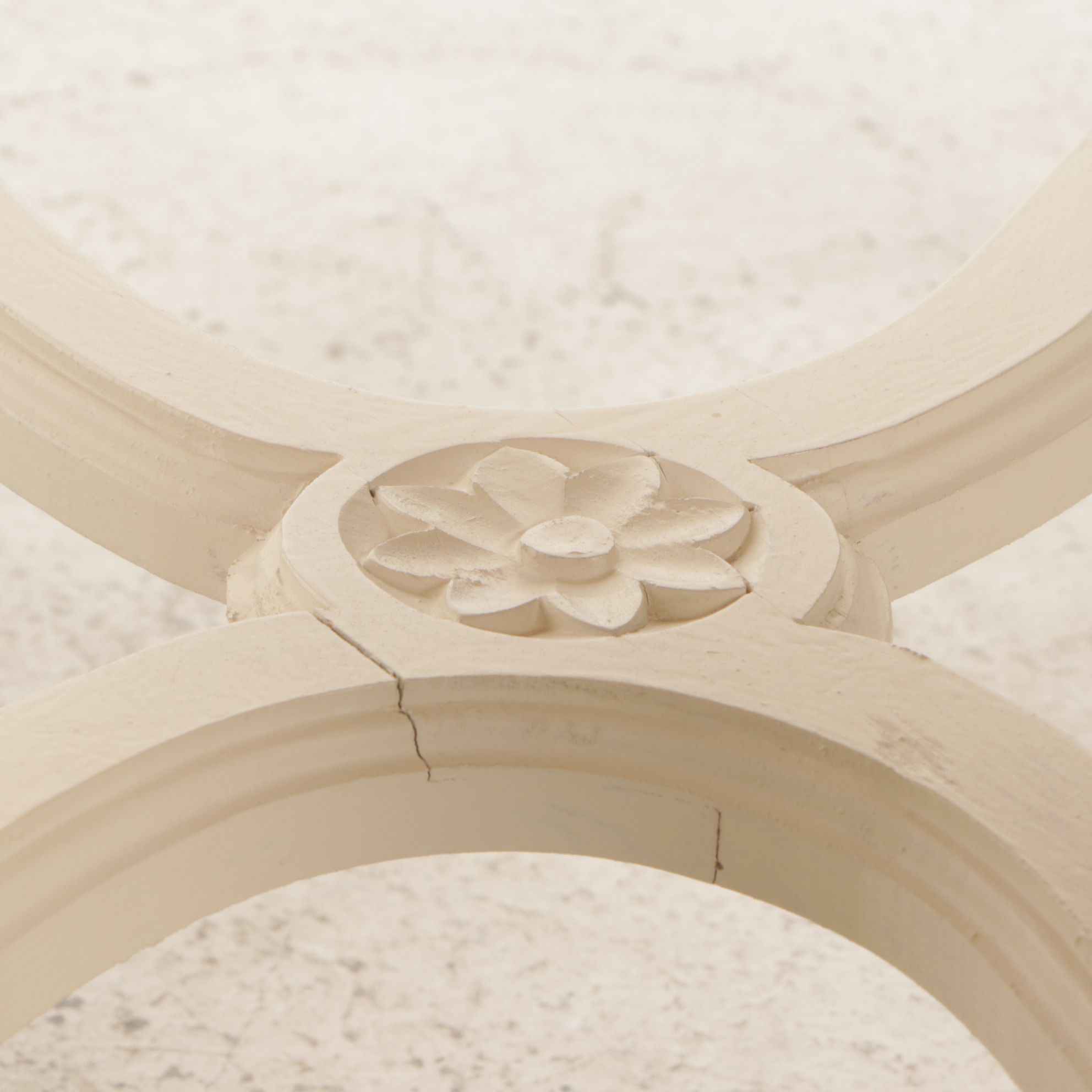 Pair of Spanish Painted Louis XV Style Cane-Back Fauteuils