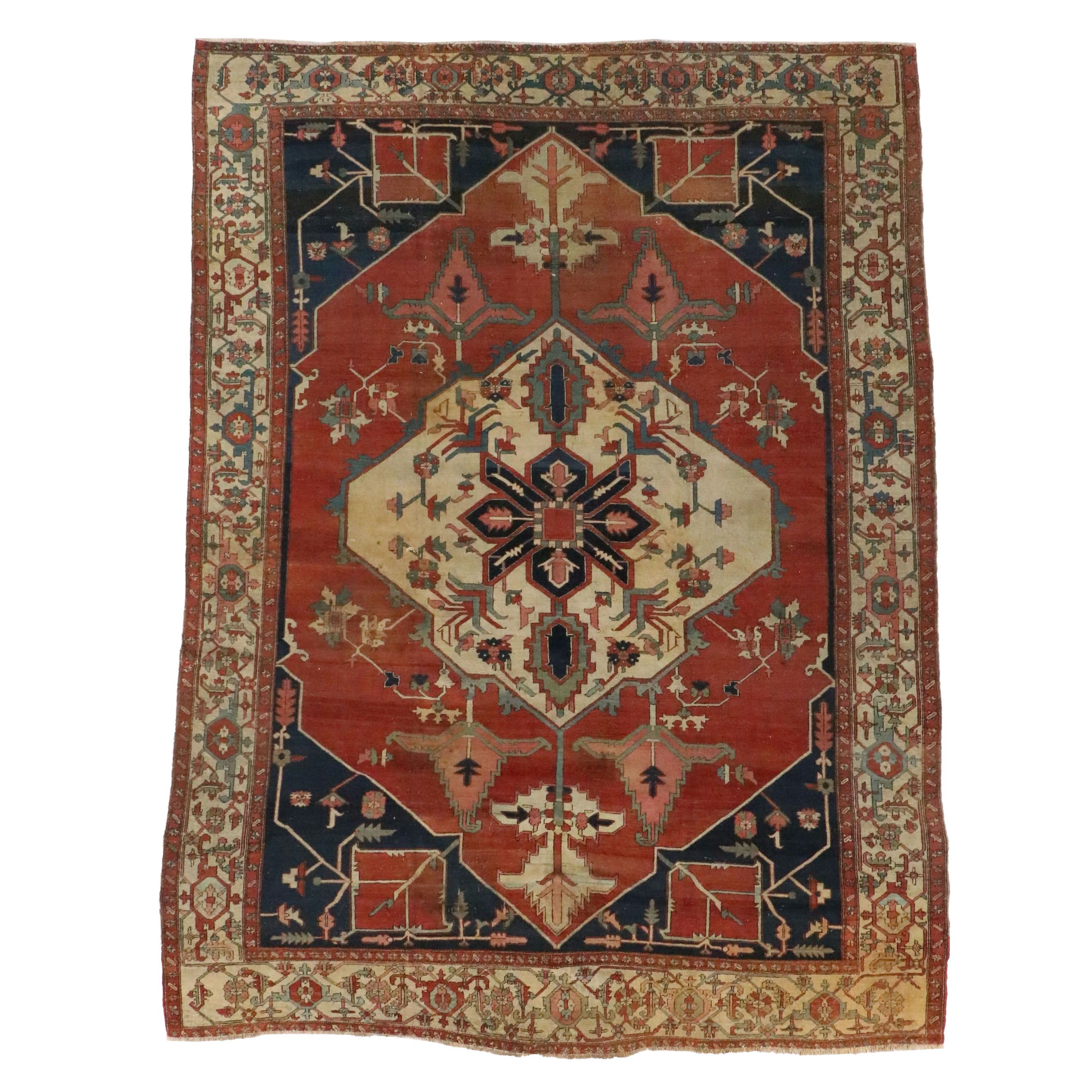 10' x 13' Hand-Knotted Persian Heriz Room-Sized Rug