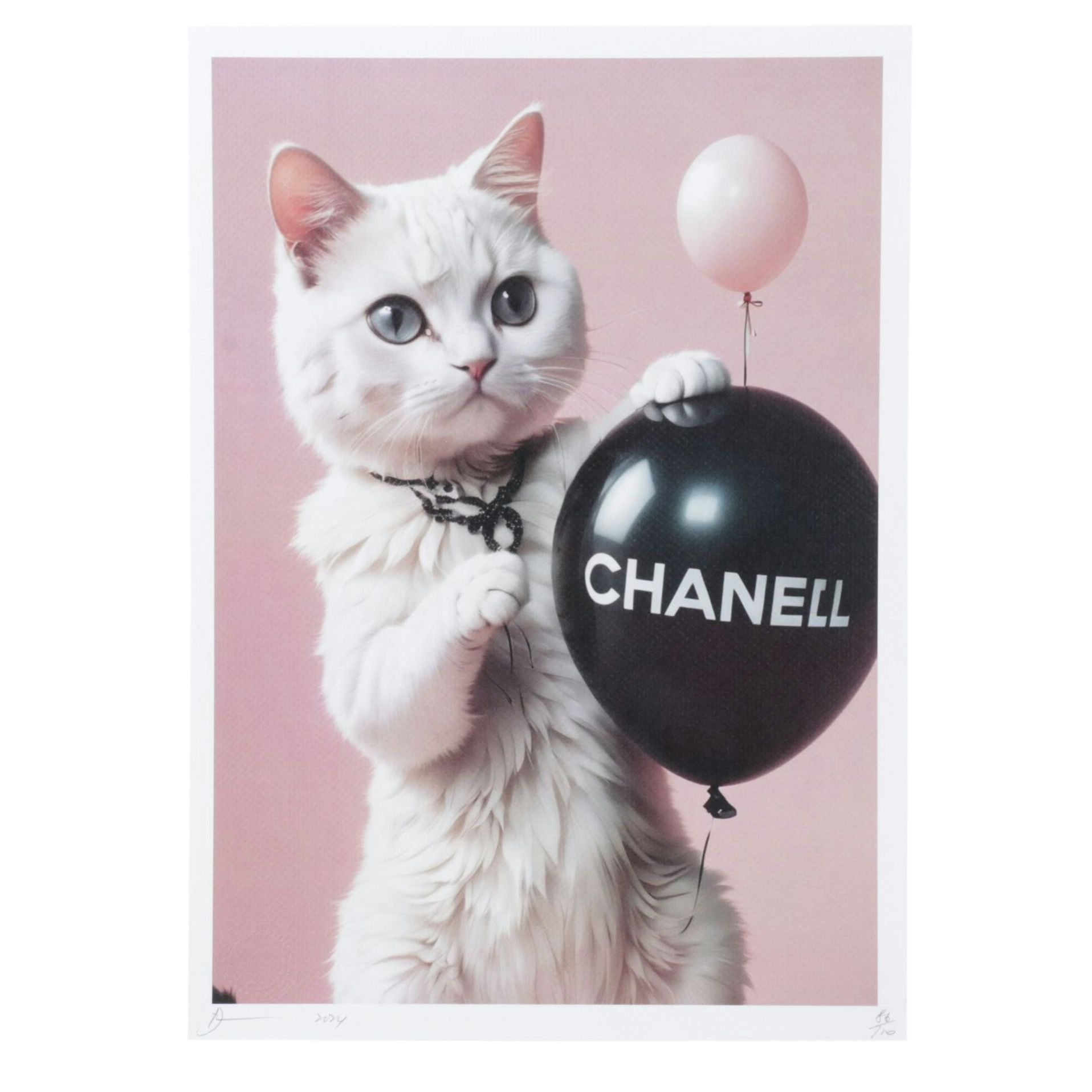 Death NYC Graphic Digital Print Featuring Chanel x White Kitten, 2024