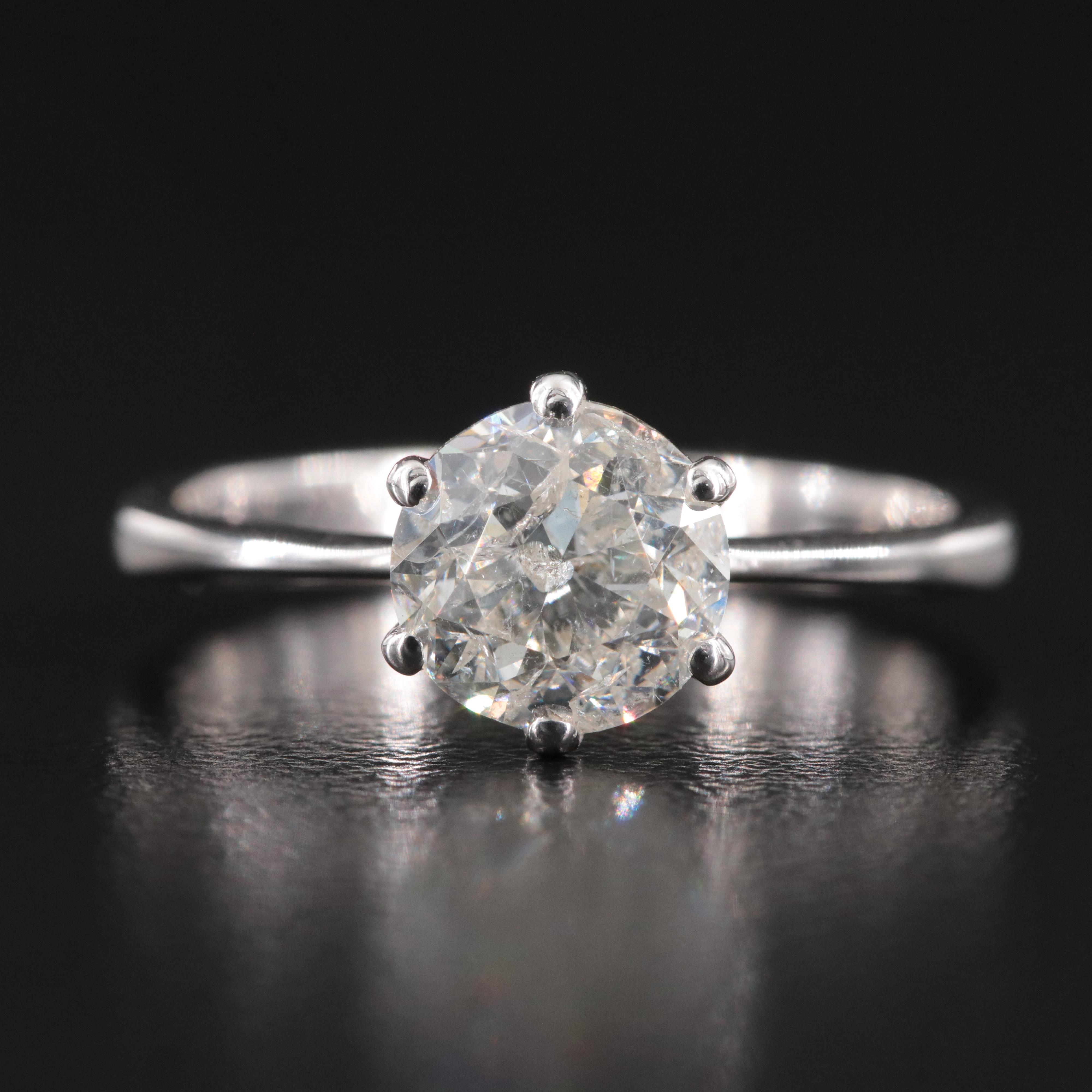 14K 1.50 CT Diamond Solitaire Ring with IGI Report