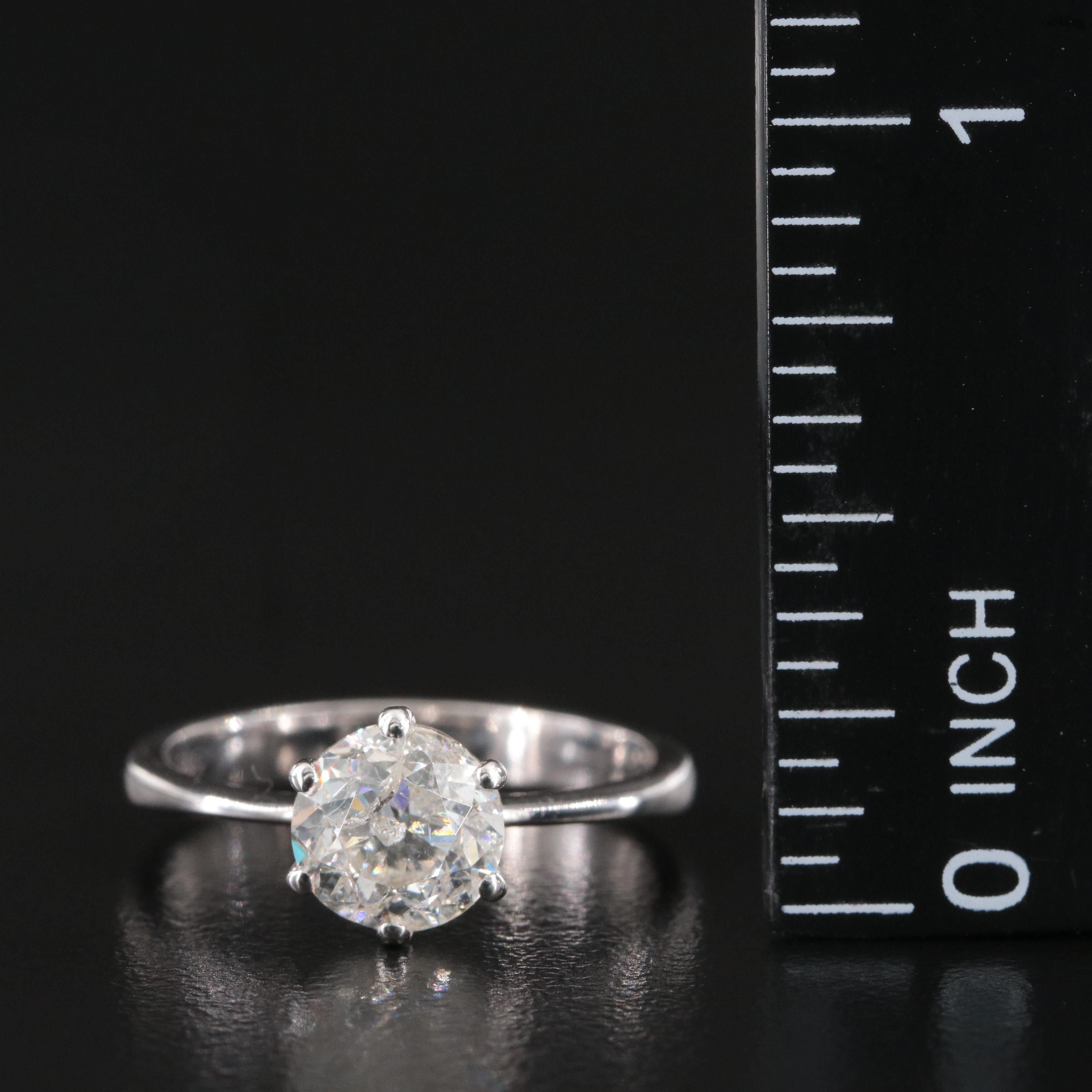 14K 1.50 CT Diamond Solitaire Ring with IGI Report