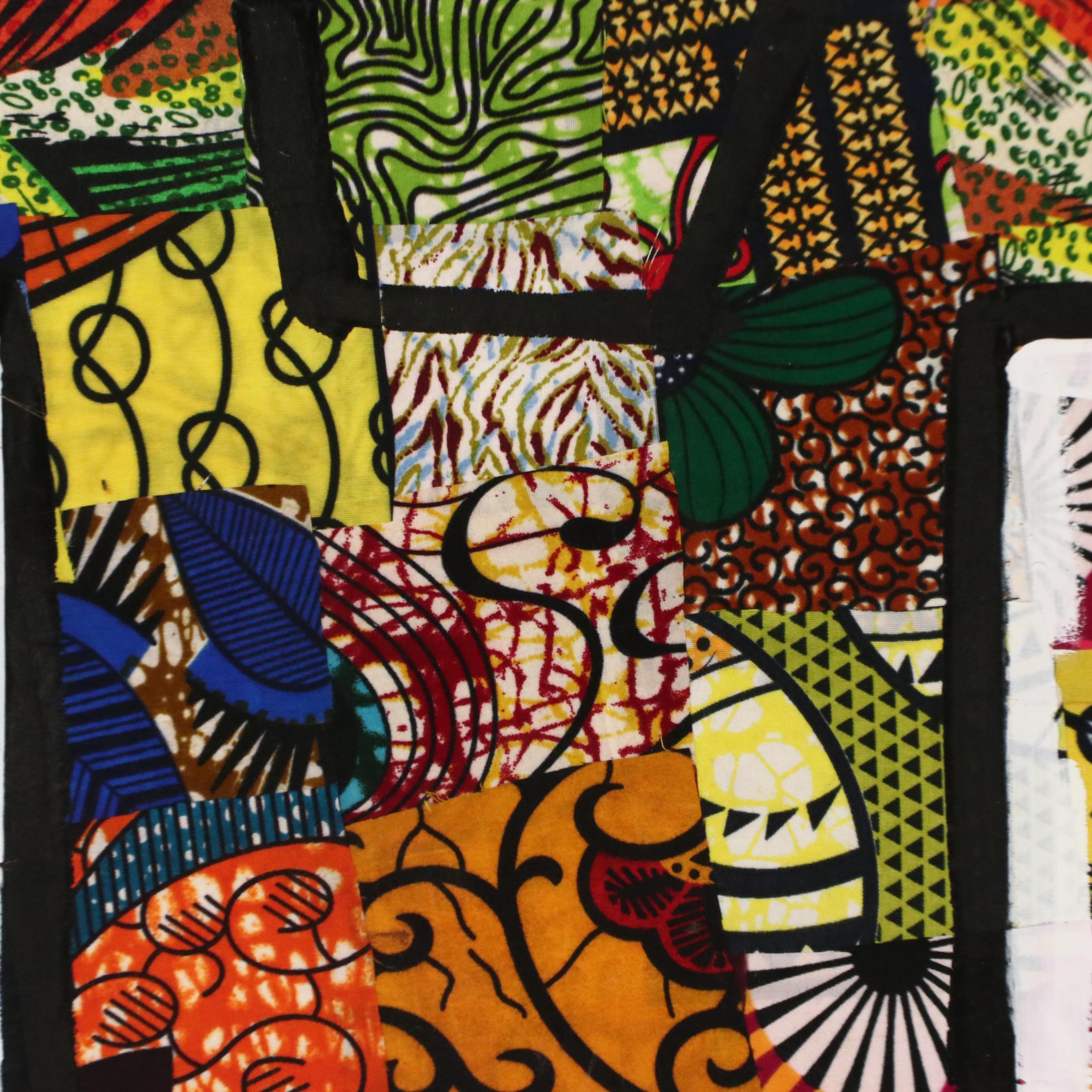 Abiola Idowu Modern Figural Mixed Media Painting "Beautiful Girl," 2024