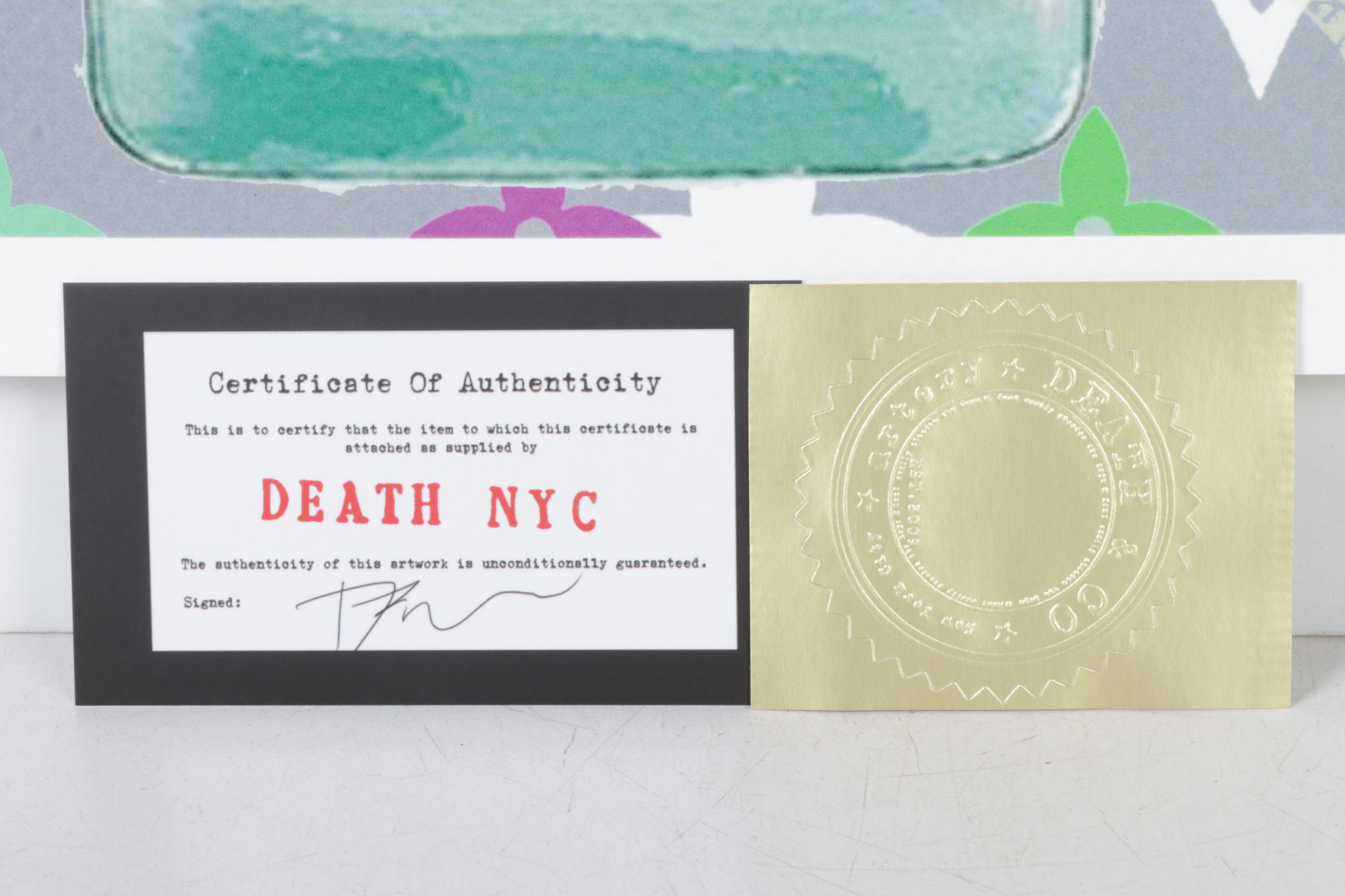 Death NYC Pop Art Digital Graphic Print Homage to Tiffany x Louis Vuitton, 2025