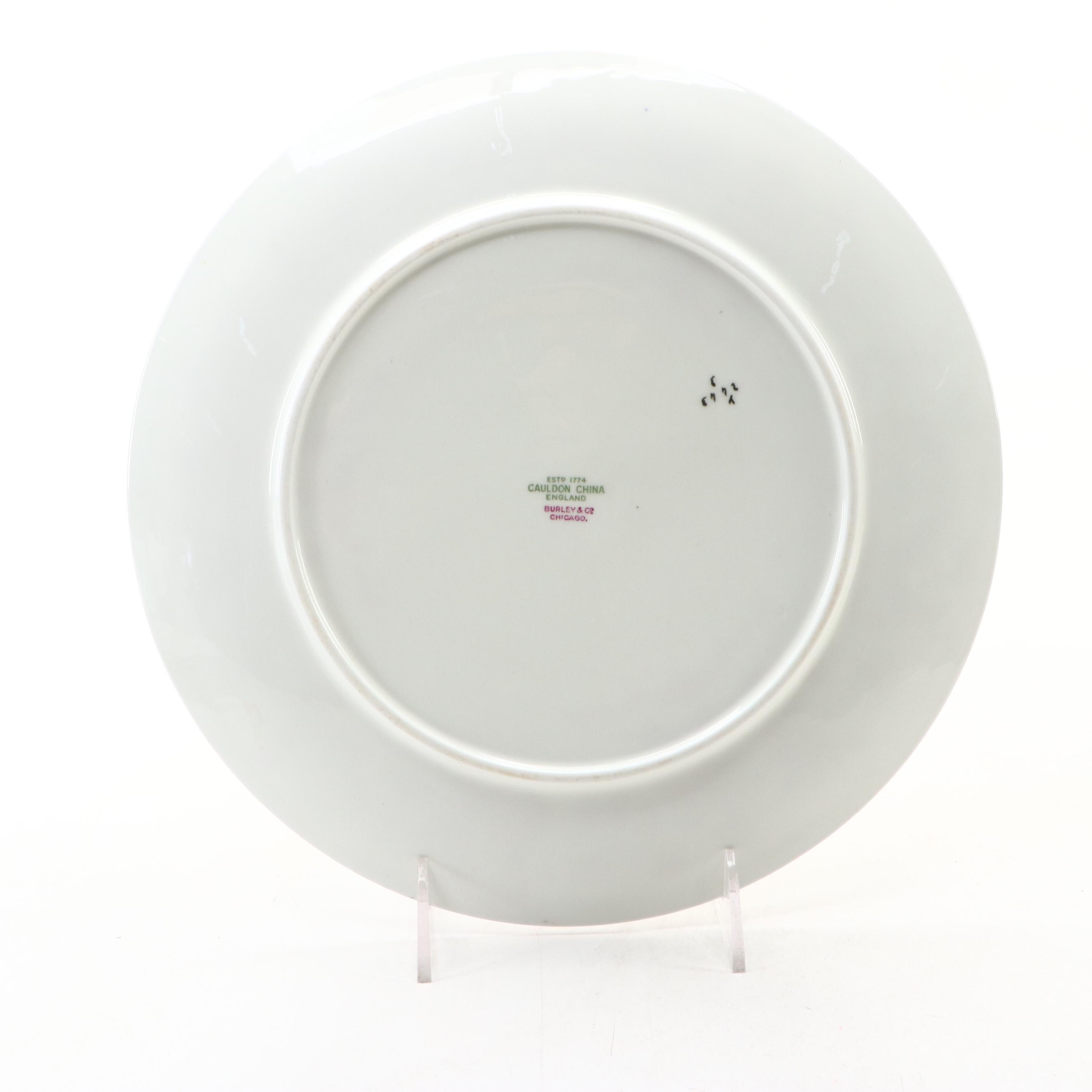 Cauldon English Ceramic Dinner Plates, Early to Mid-20th Century