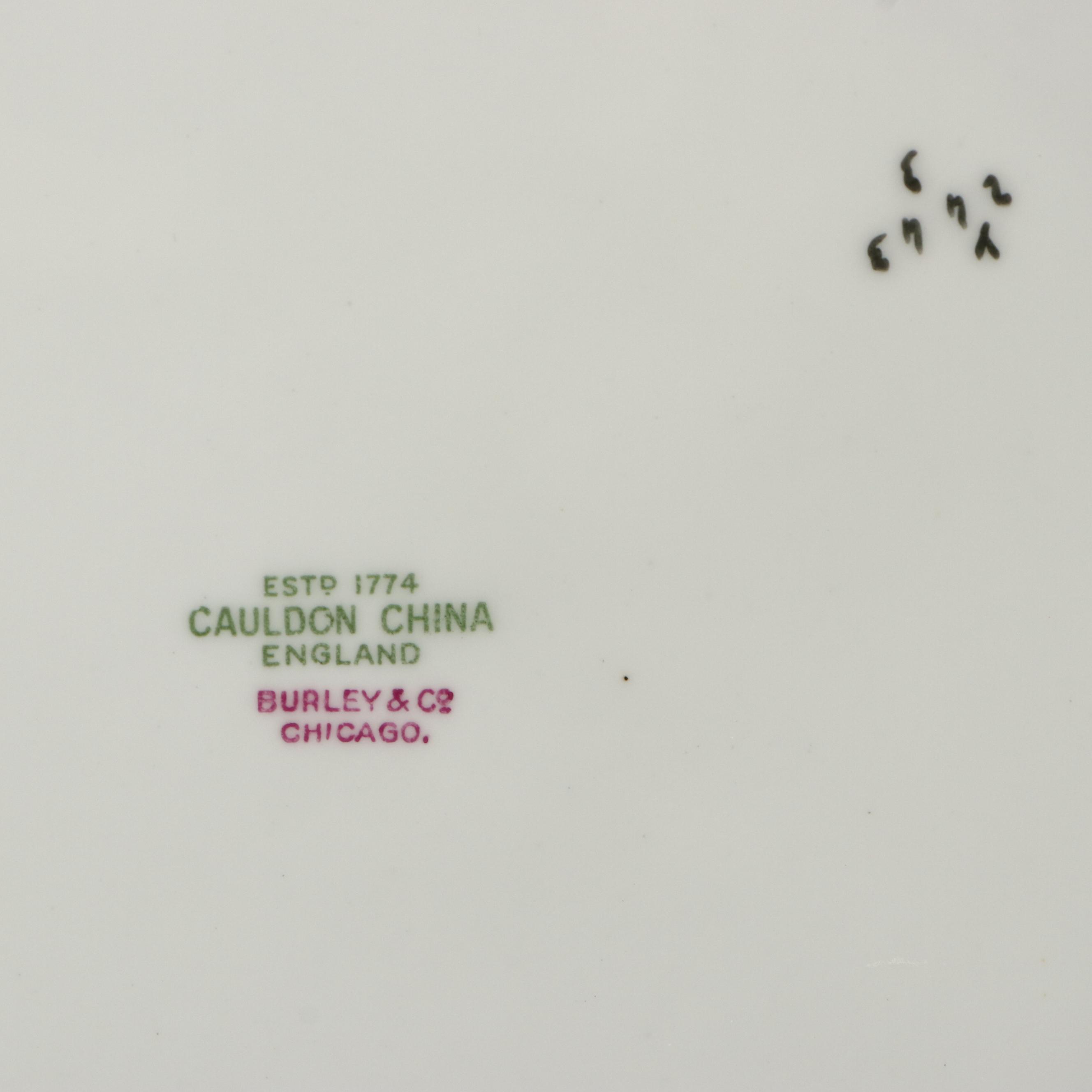 Cauldon English Ceramic Dinner Plates, Early to Mid-20th Century