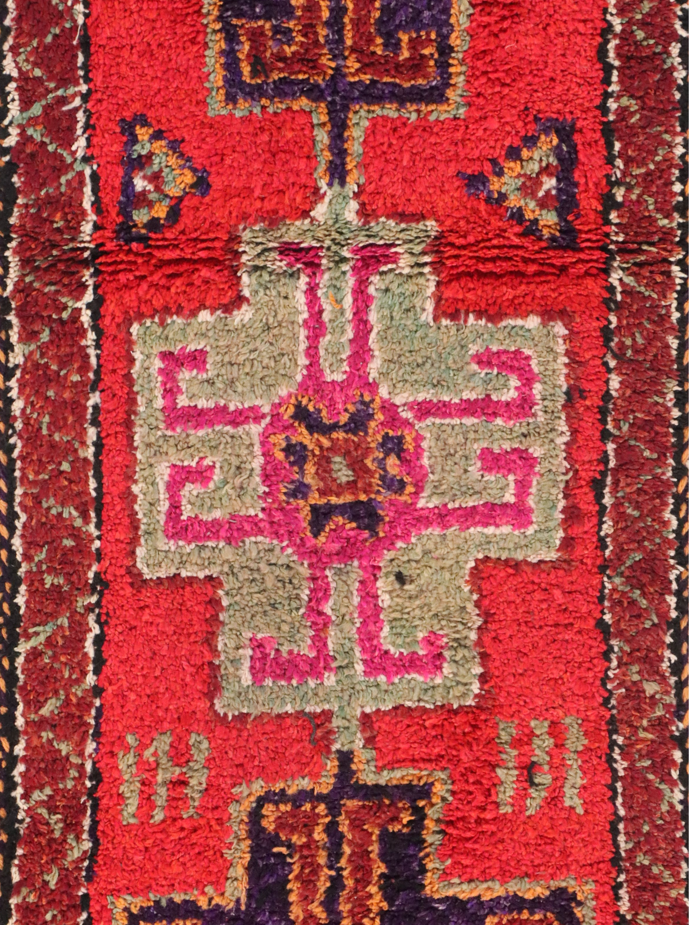 3' x 10'5 Hand-Knotted Moroccan Berber Carpet Runner