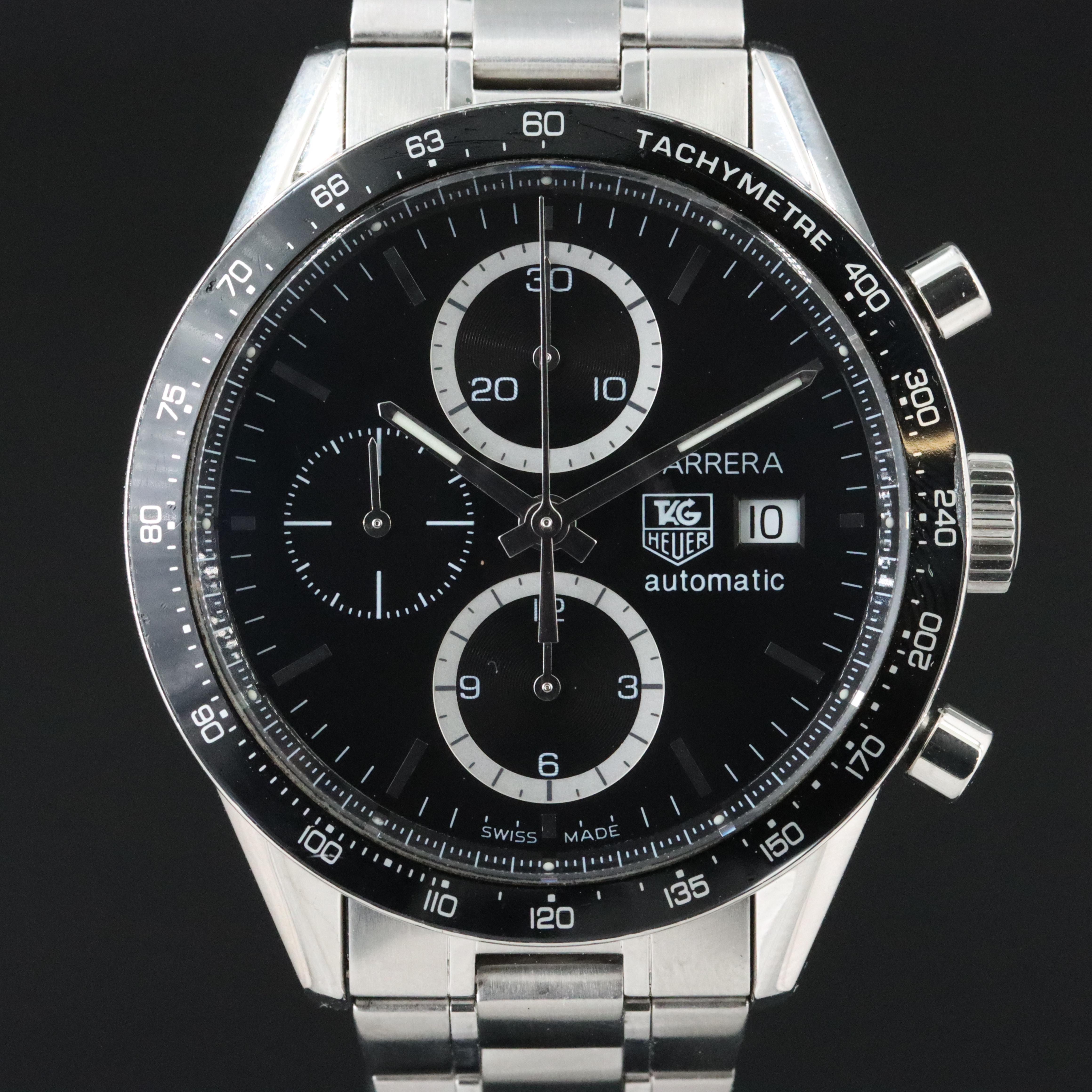 Tag Heuer Carrera Chrono Cal. 16 Black Steel Automatic