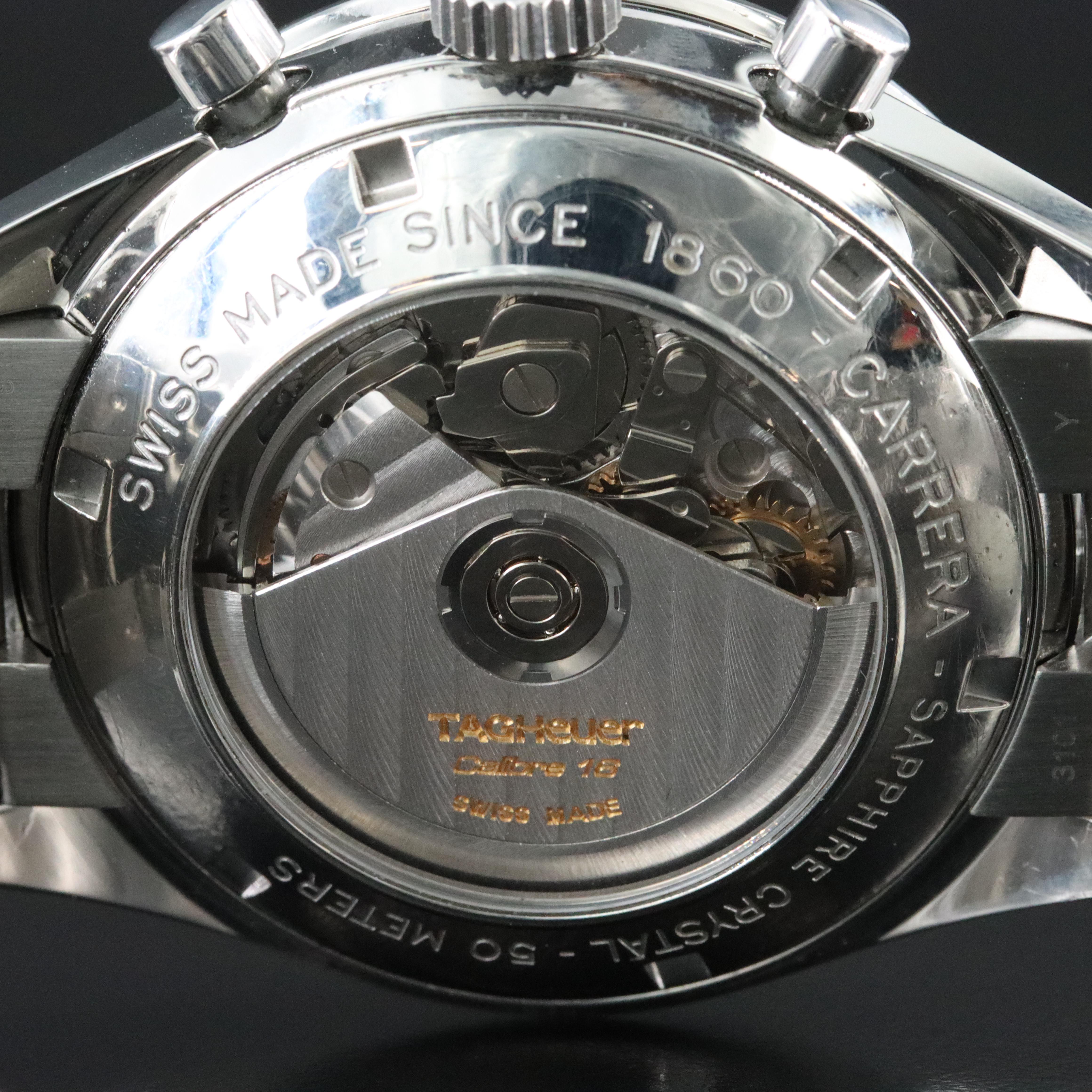 Tag Heuer Carrera Chrono Cal. 16 Black Steel Automatic