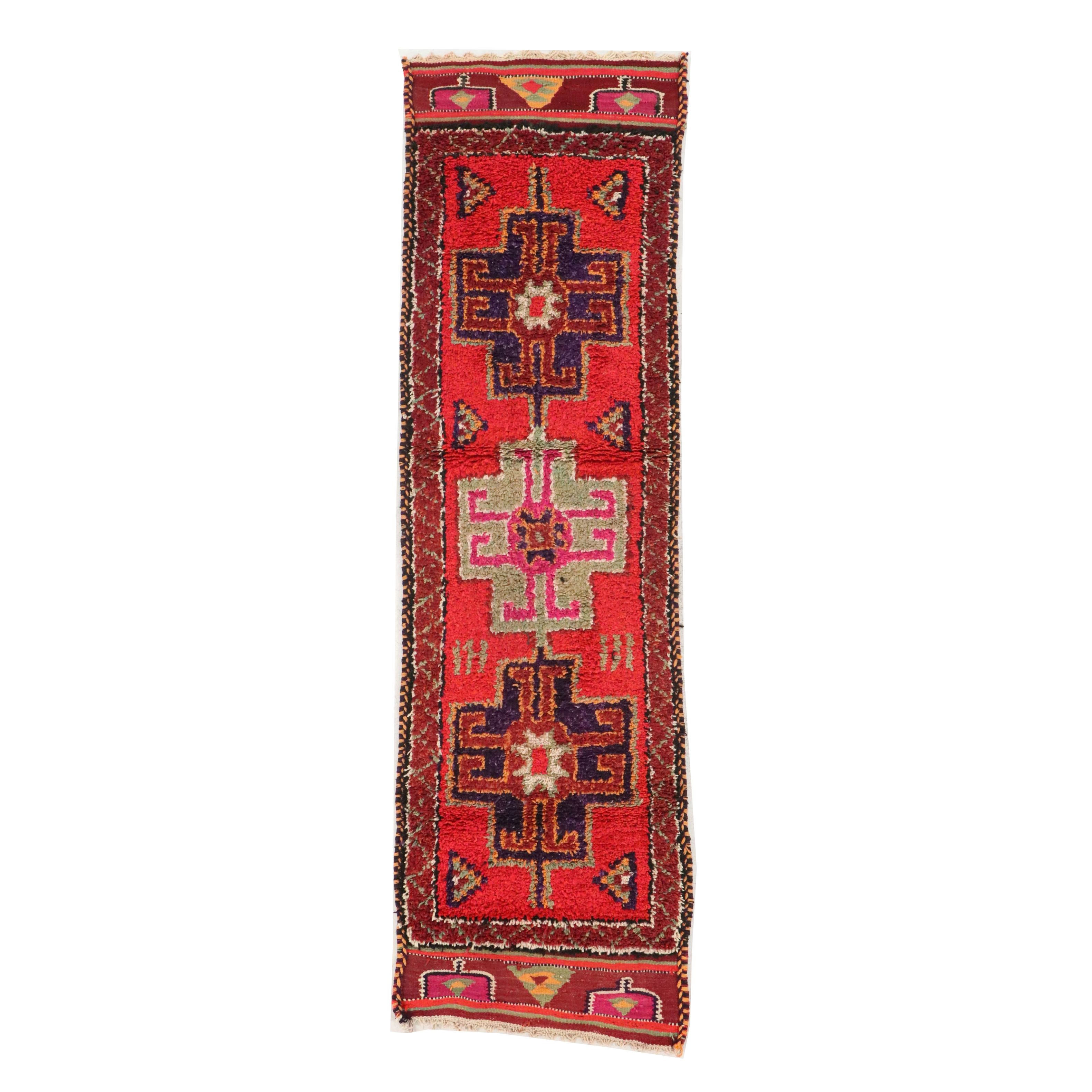 3' x 10'5 Hand-Knotted Moroccan Berber Carpet Runner