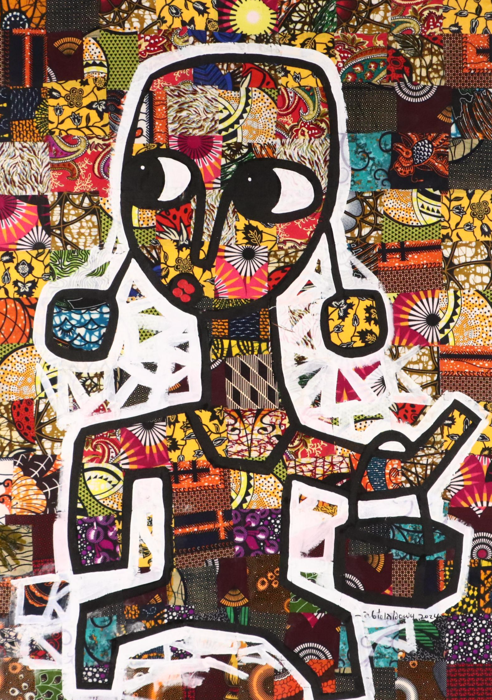 Abiola Idowu Modern Mixed Media Painting "Hope," 2024