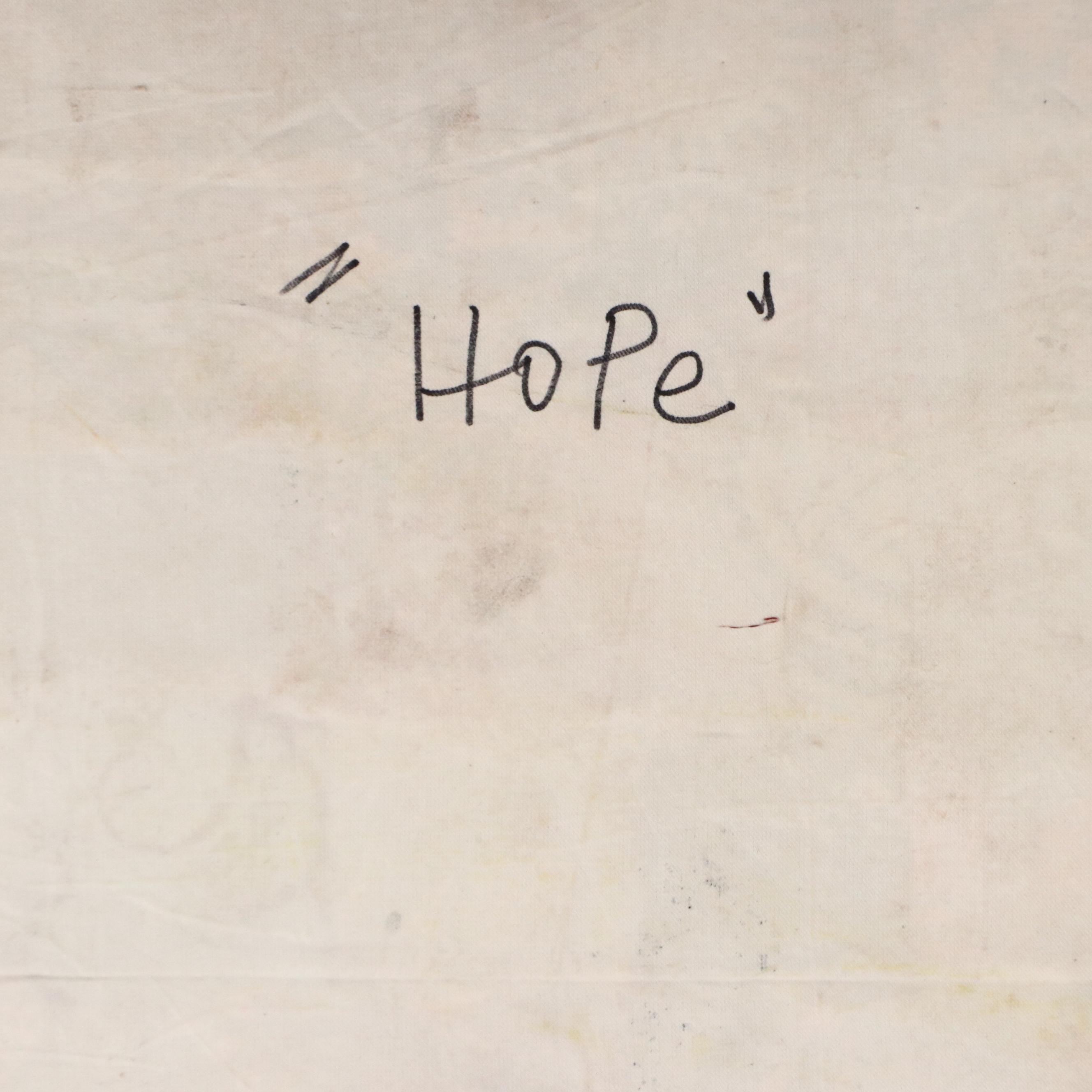 Abiola Idowu Modern Mixed Media Painting "Hope," 2024