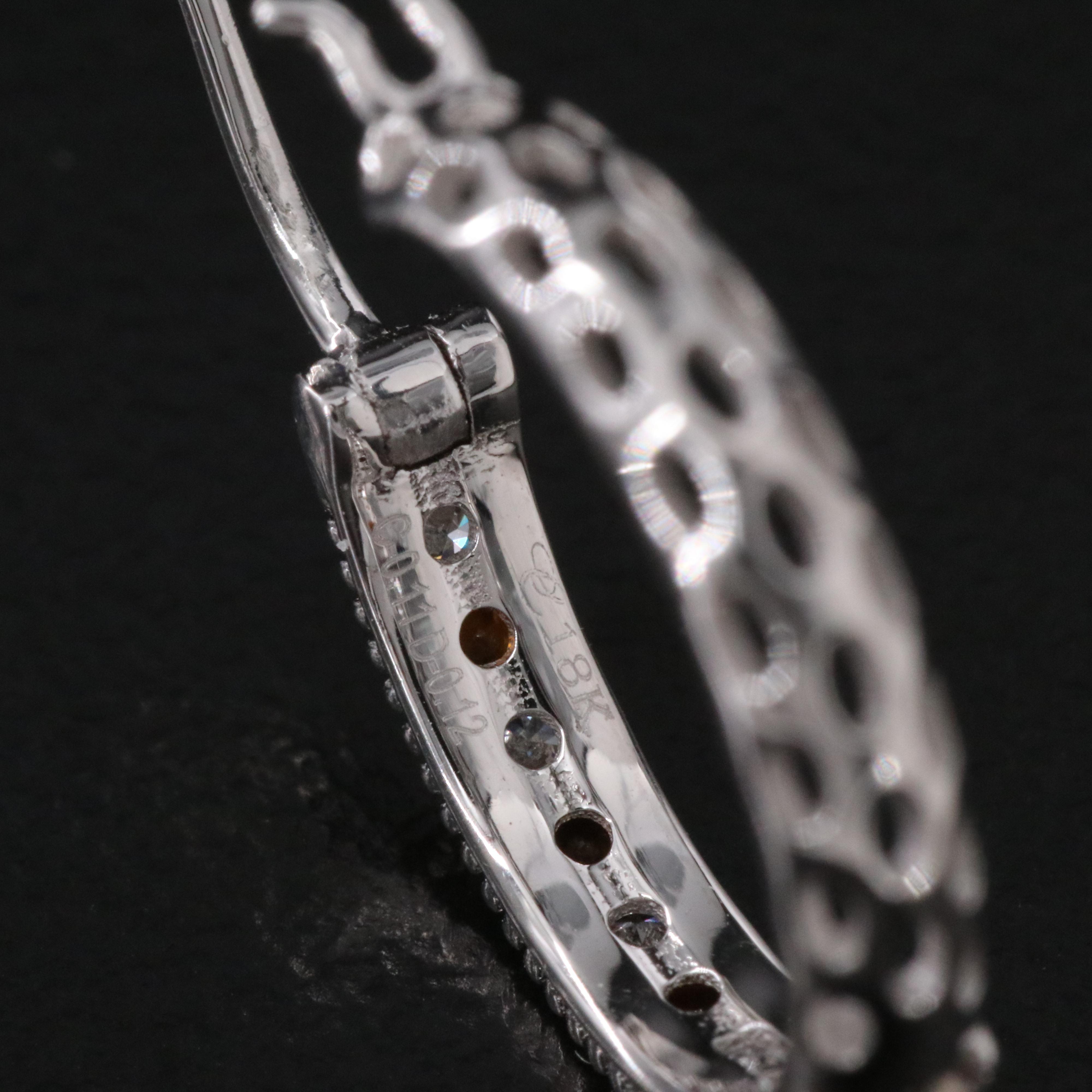 Chromia 18K Fire Opal and Diamond Hoop Earrings