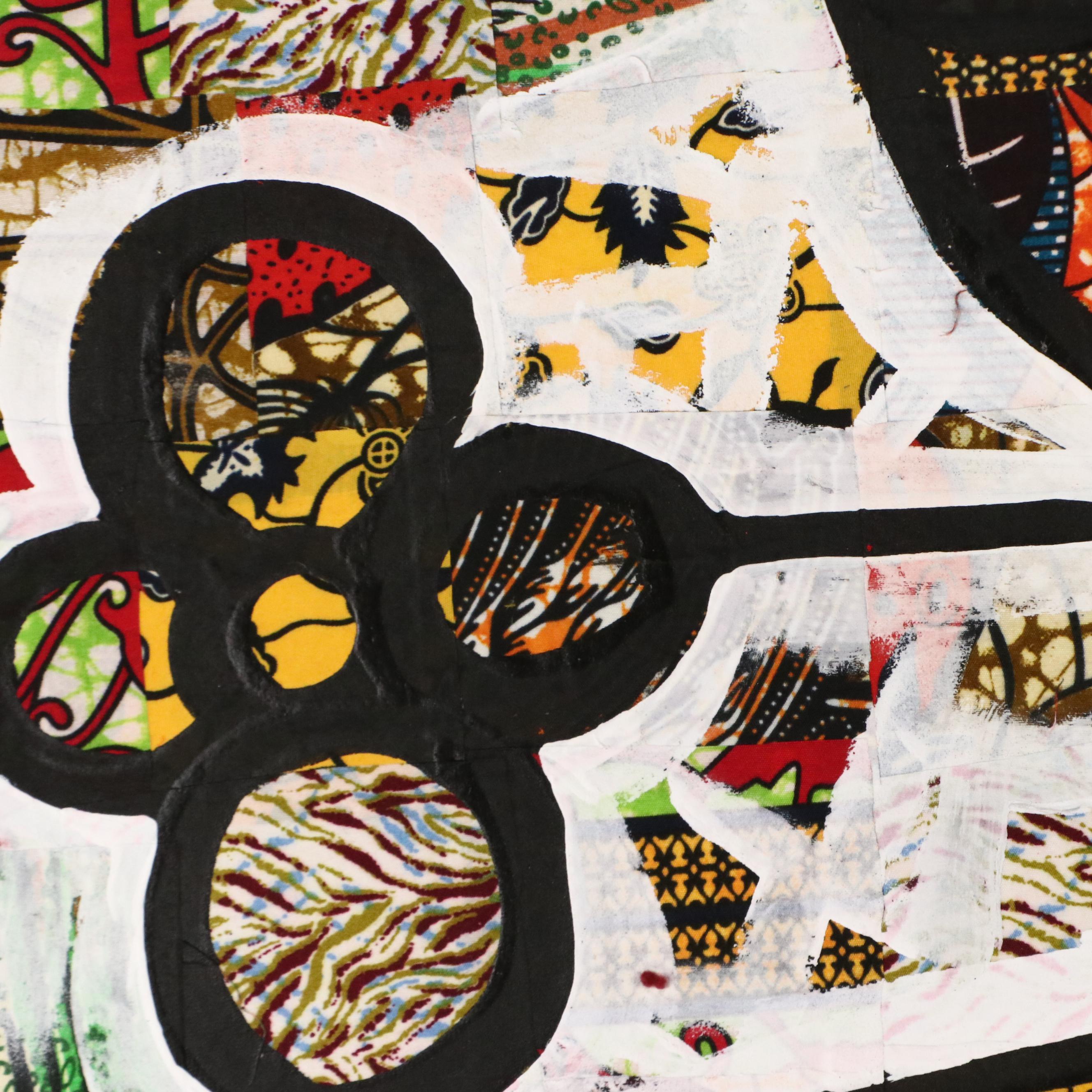 Abiola Idowu Modern Mixed Media Painting "Time is Life," 2024