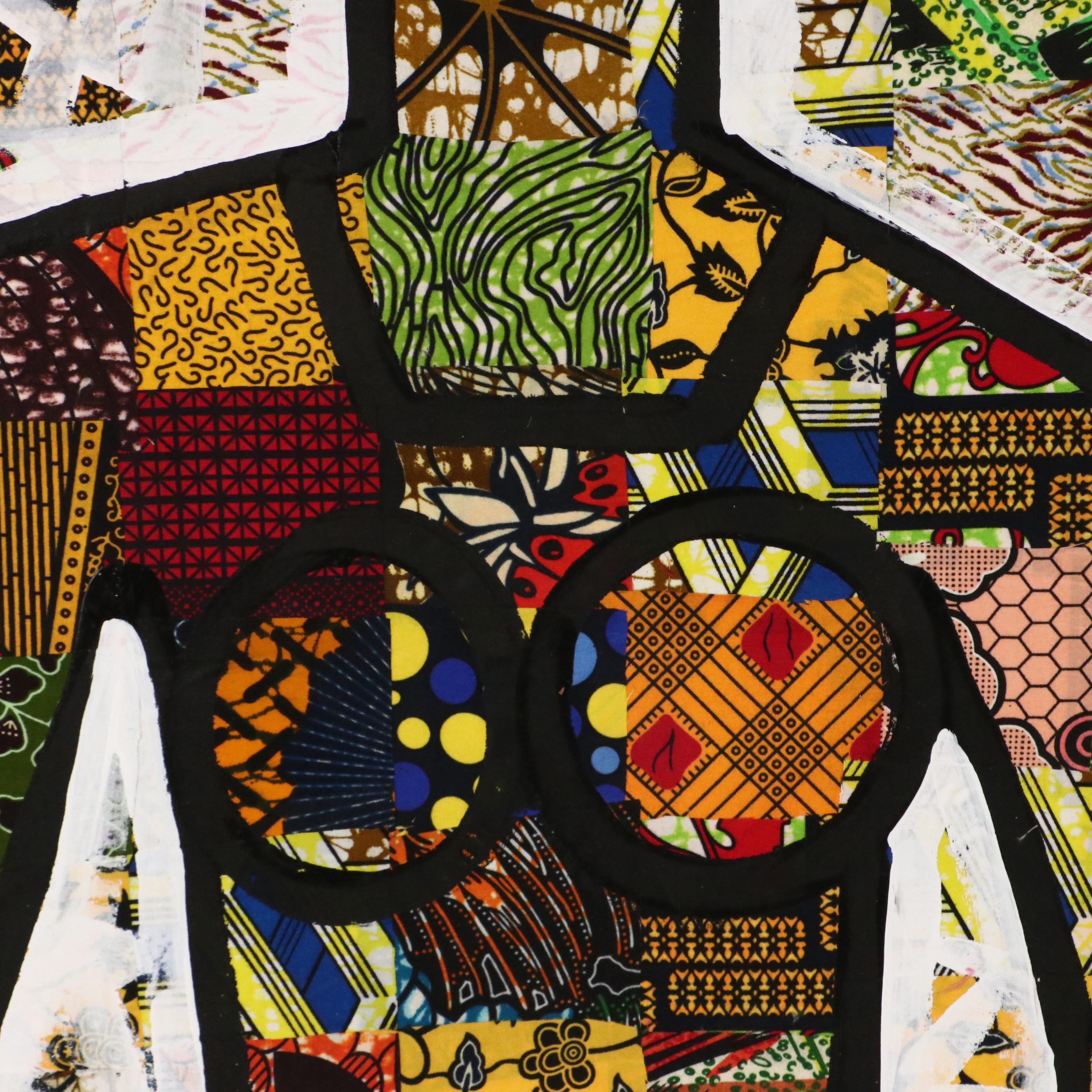 Abiola Idowu Modern Mixed Media Painting "Time is Life," 2024