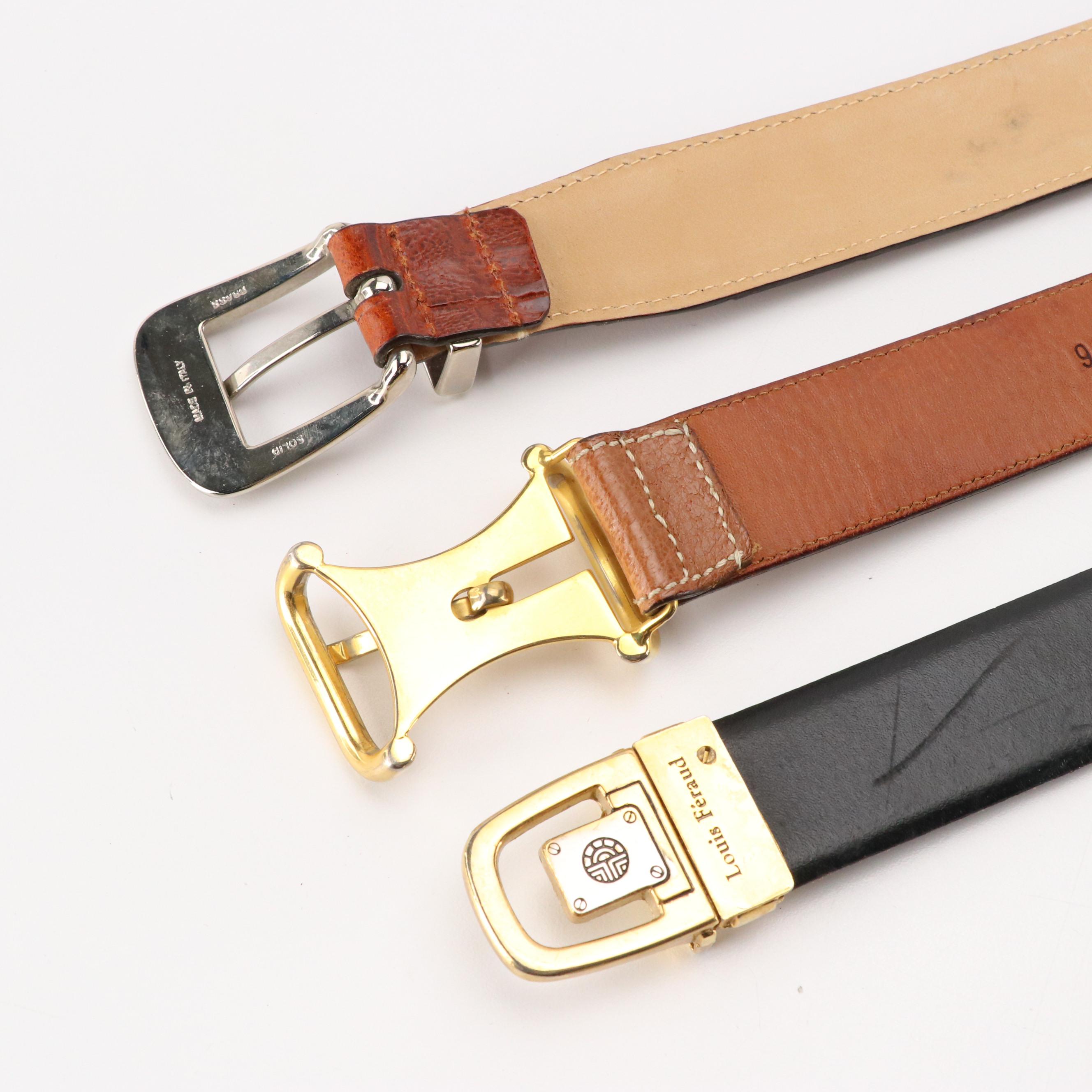 Gucci, Tiffany & Co., Louis Féraud, and More Vintage Leather Belts