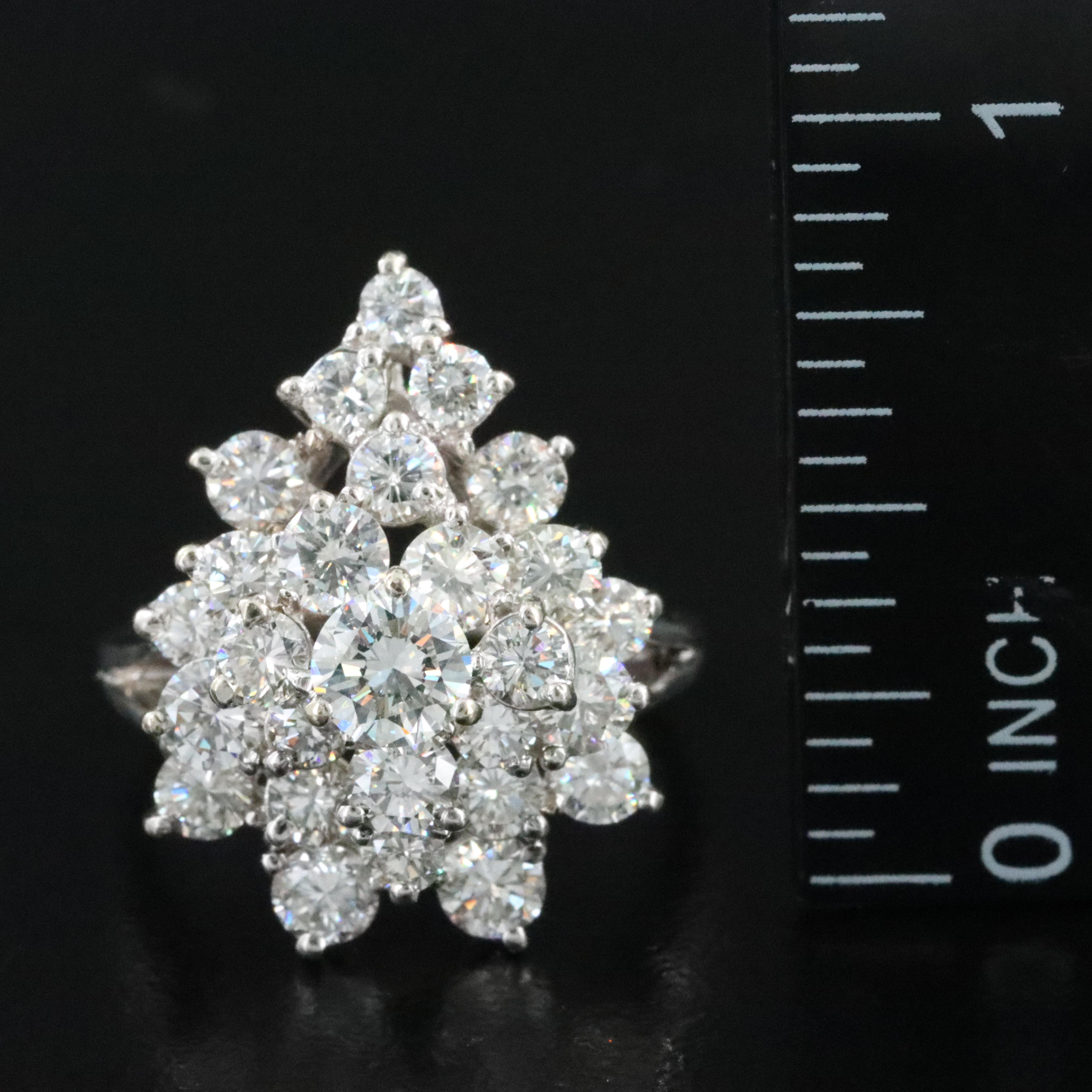 14K 2.63 CTW Diamond Waterfall Ring