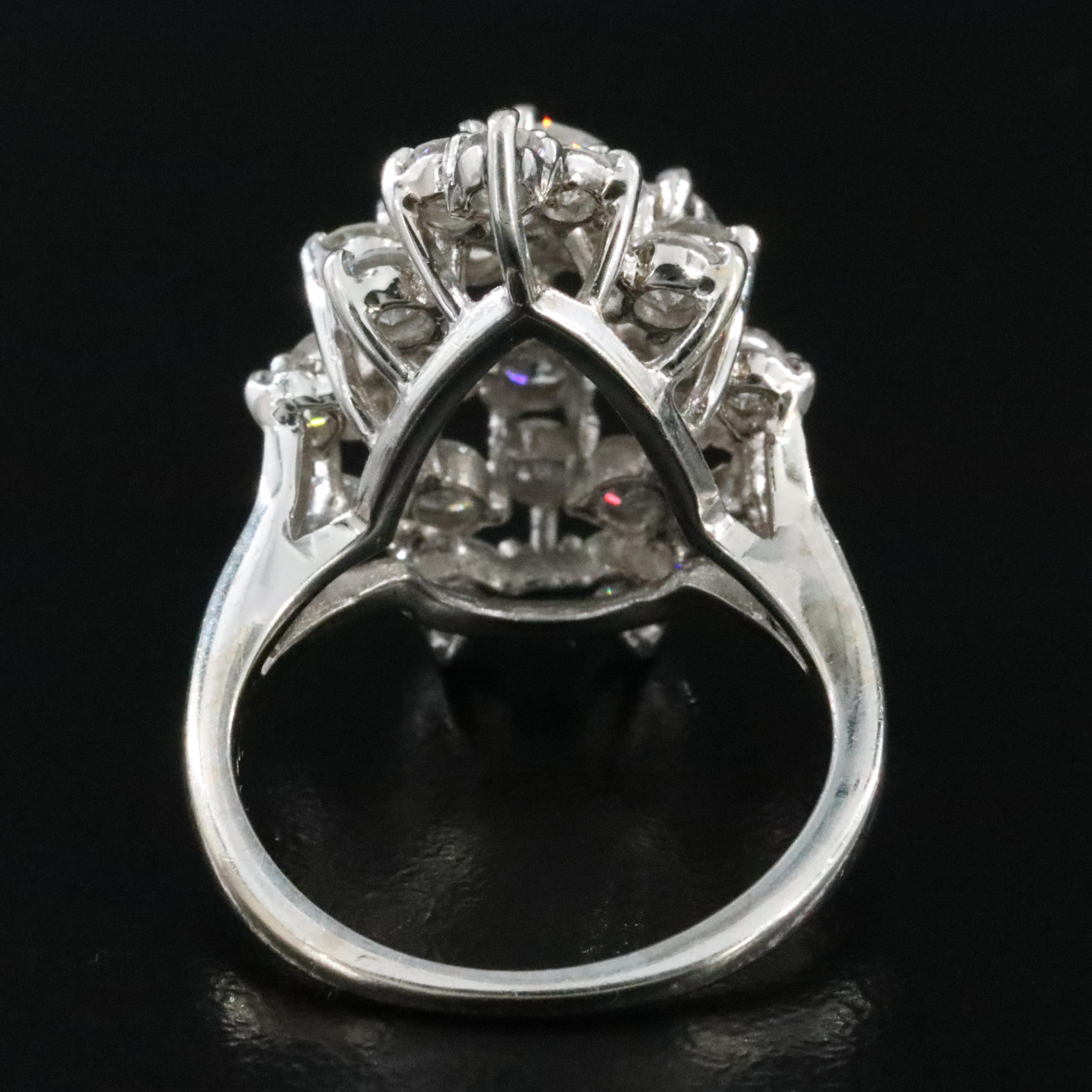 14K 2.63 CTW Diamond Waterfall Ring