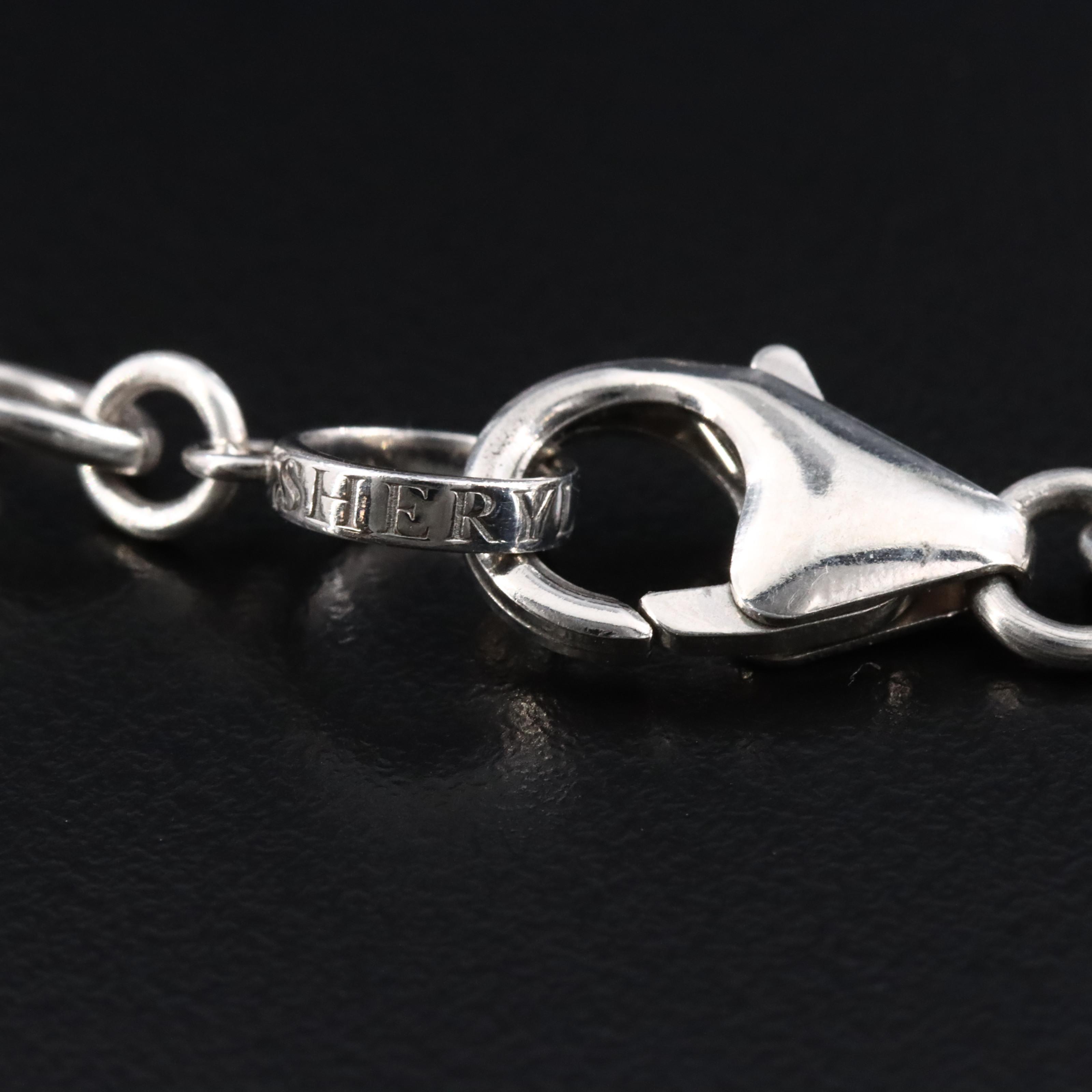 Sheryl Lowe Sterling Pearl Station Necklace