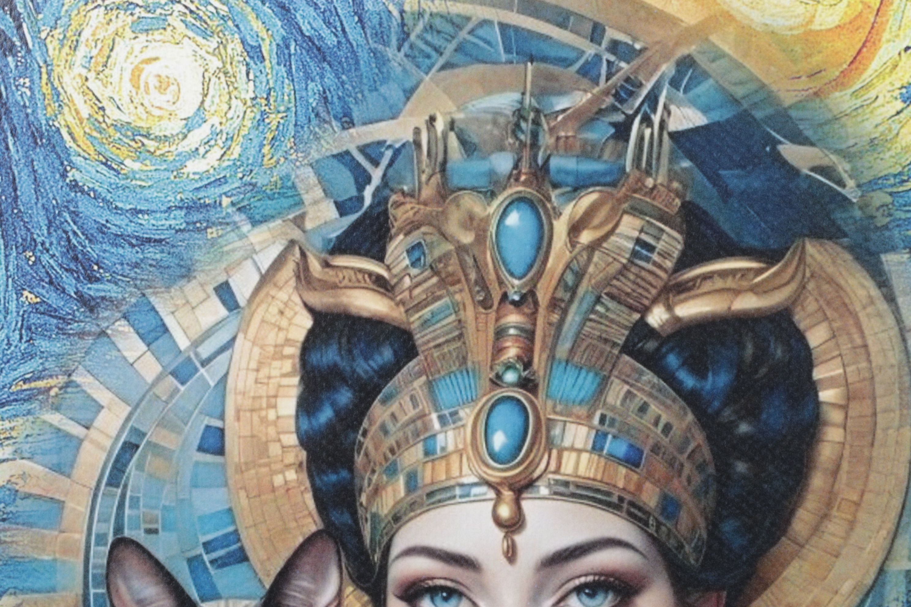 Death NYC Pop Art Digital Graphic Print Homage to Klimt x Van Gogh, 2025