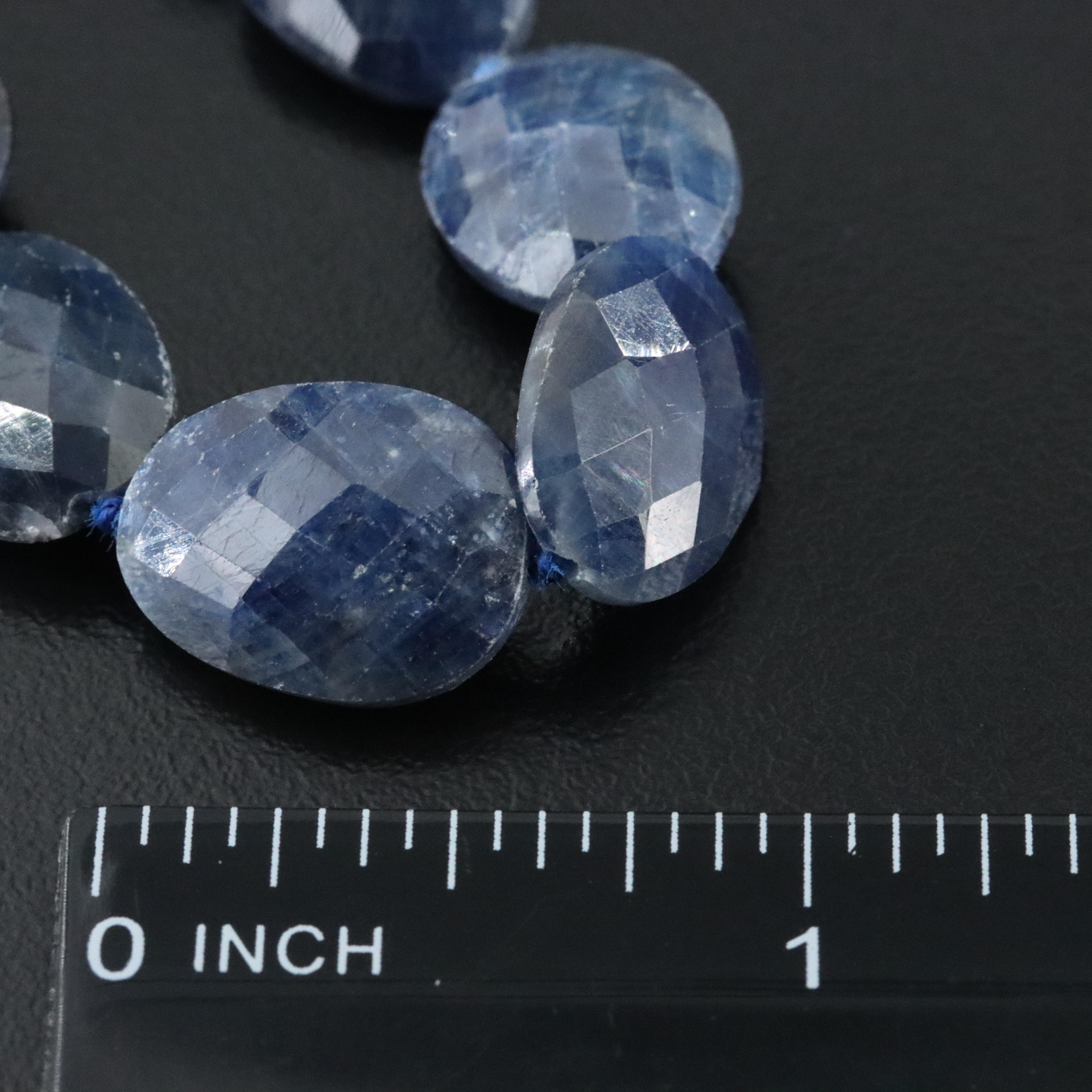 Sheryl Lowe Sapphire Necklace with Diamond Bead Accents