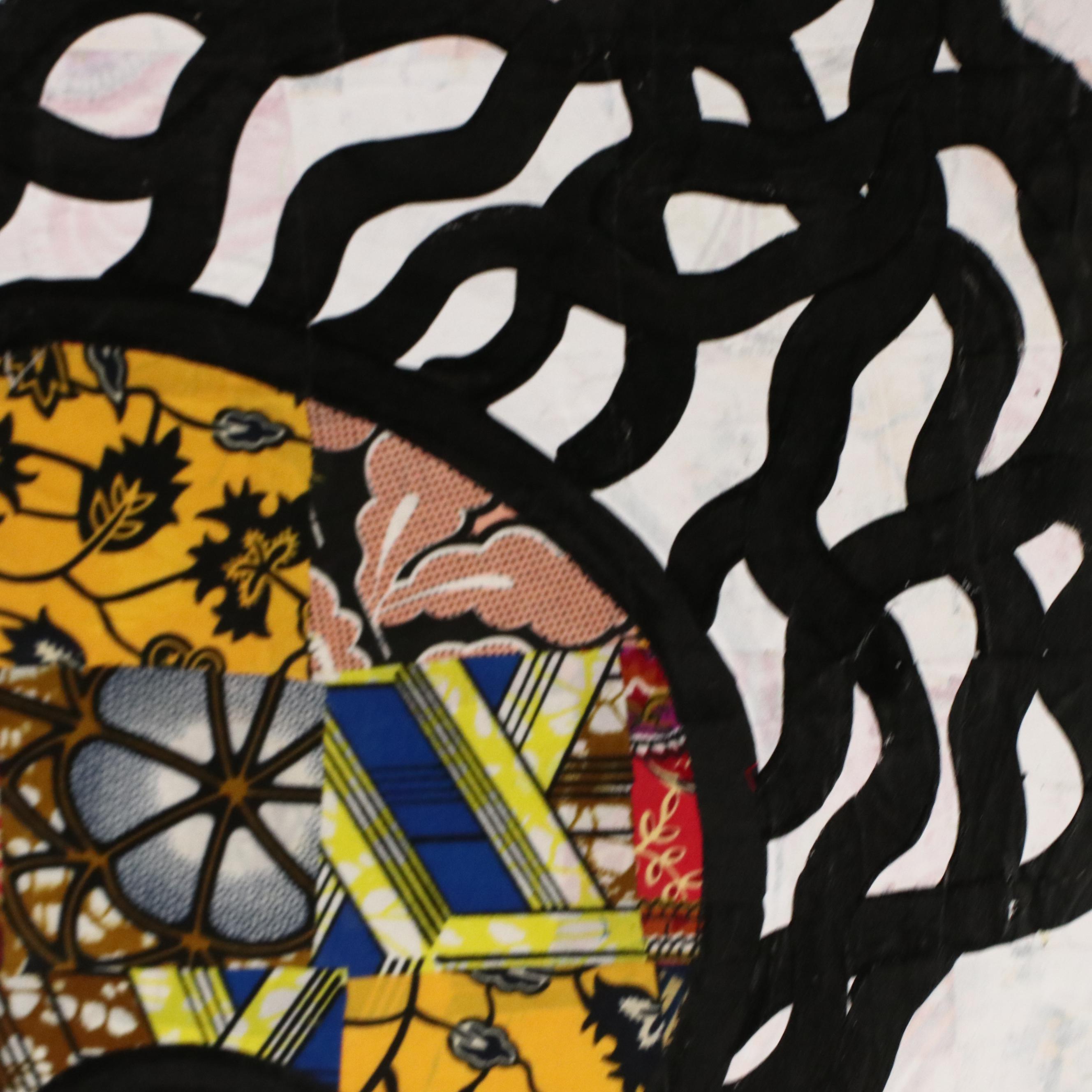 Abiola Idowu Figural Mixed Media Painting "Bride (I Love You)," 2024