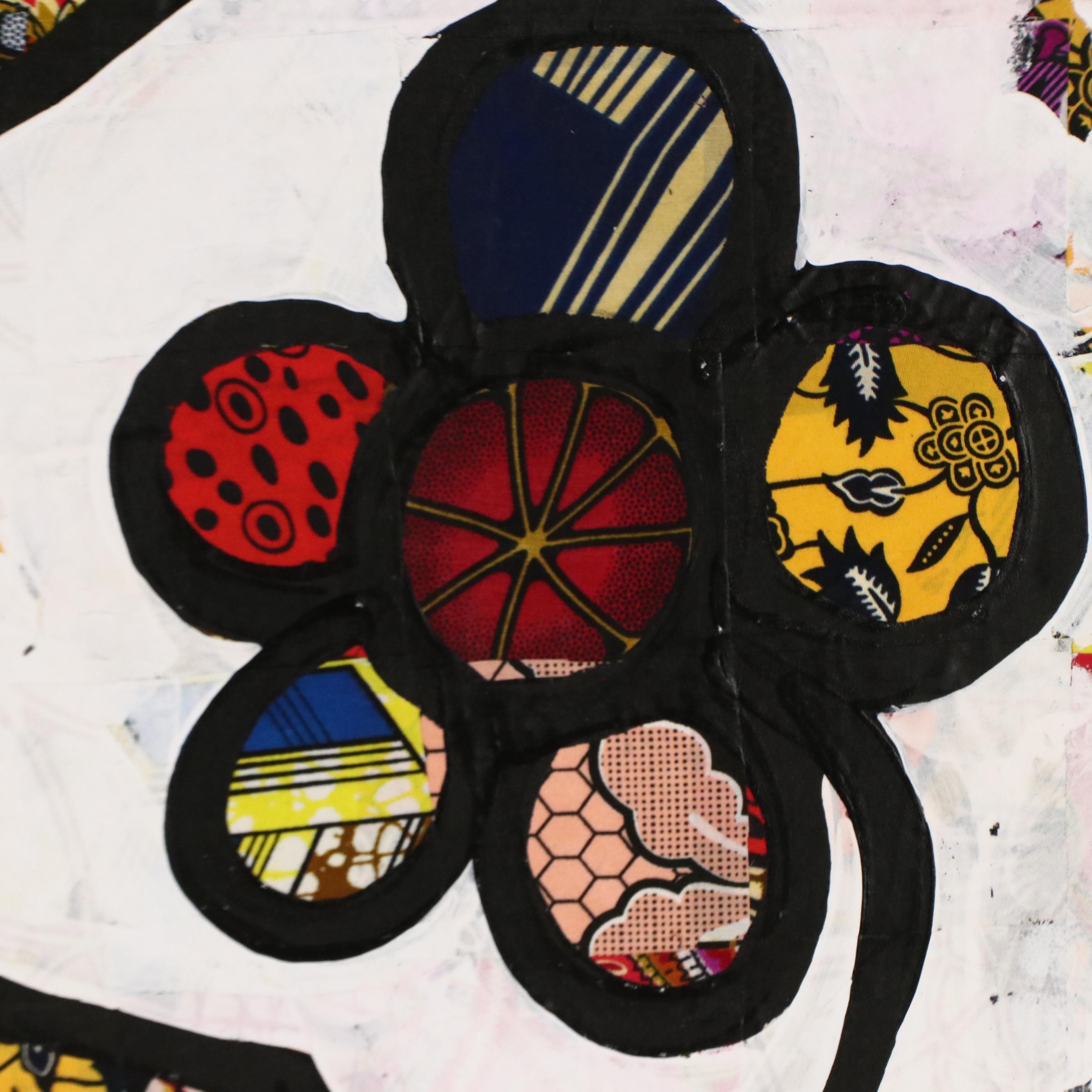 Abiola Idowu Figural Mixed Media Painting "Bride (I Love You)," 2024