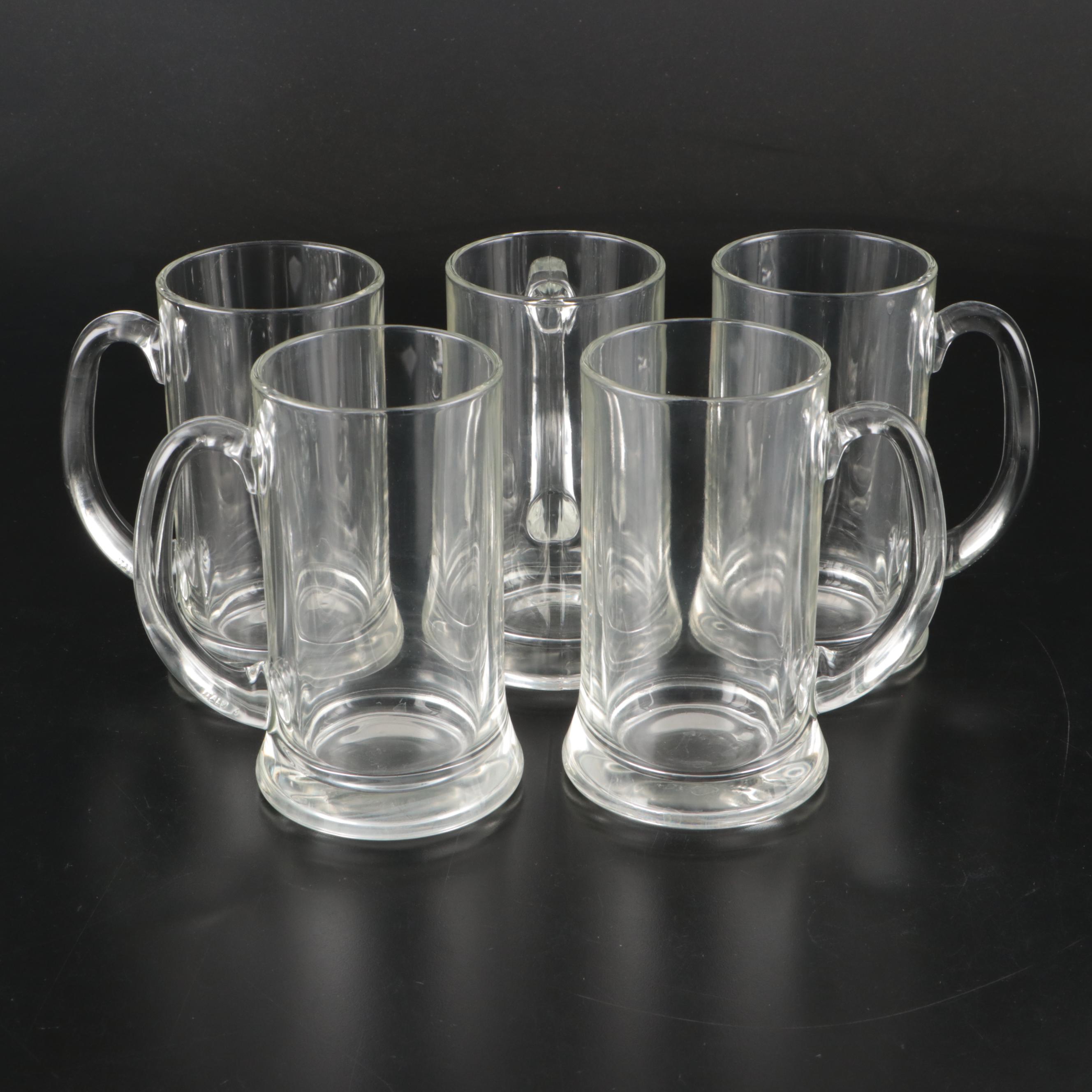 Crystal Beer Mugs and Large Glass Champagne Coupes