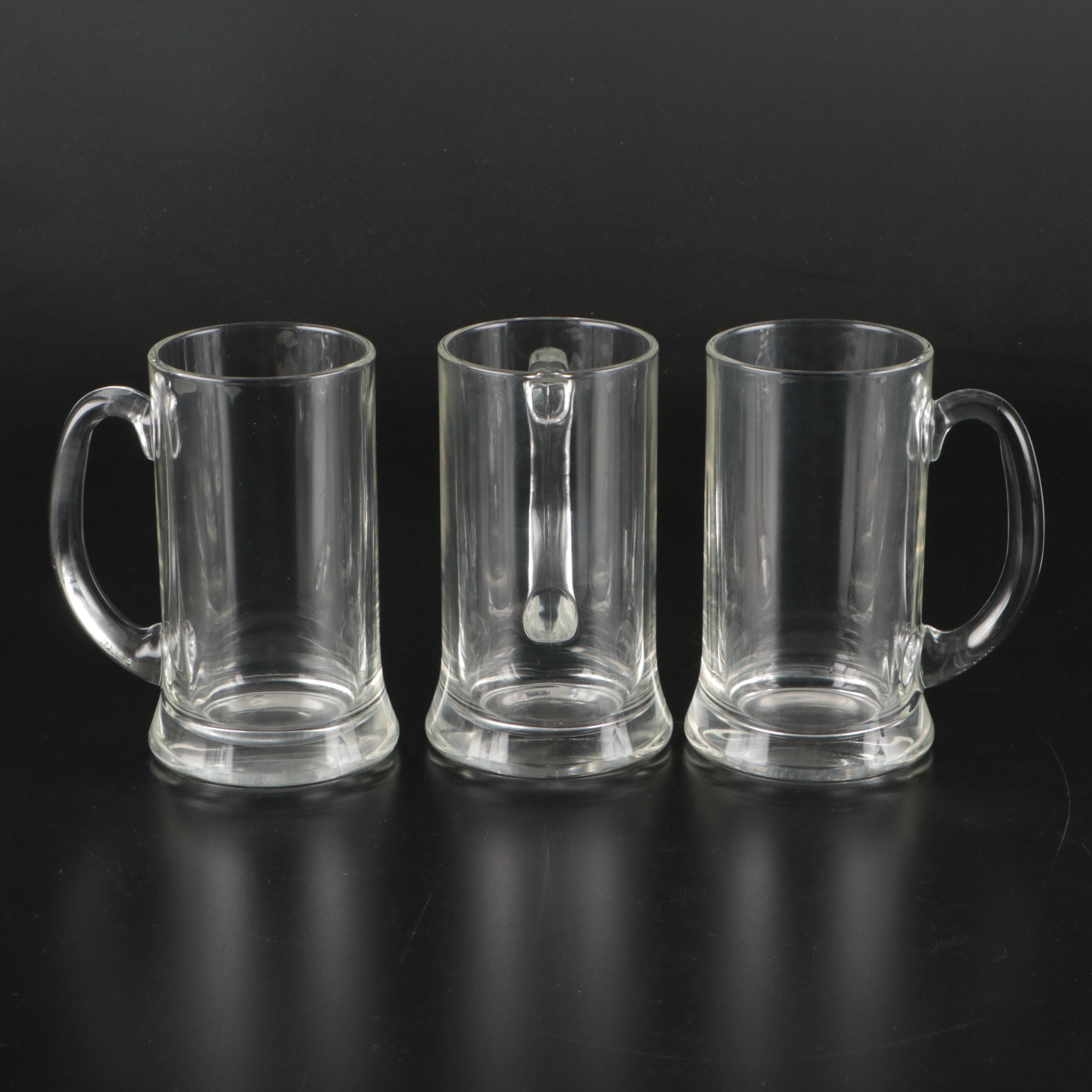 Crystal Beer Mugs and Large Glass Champagne Coupes