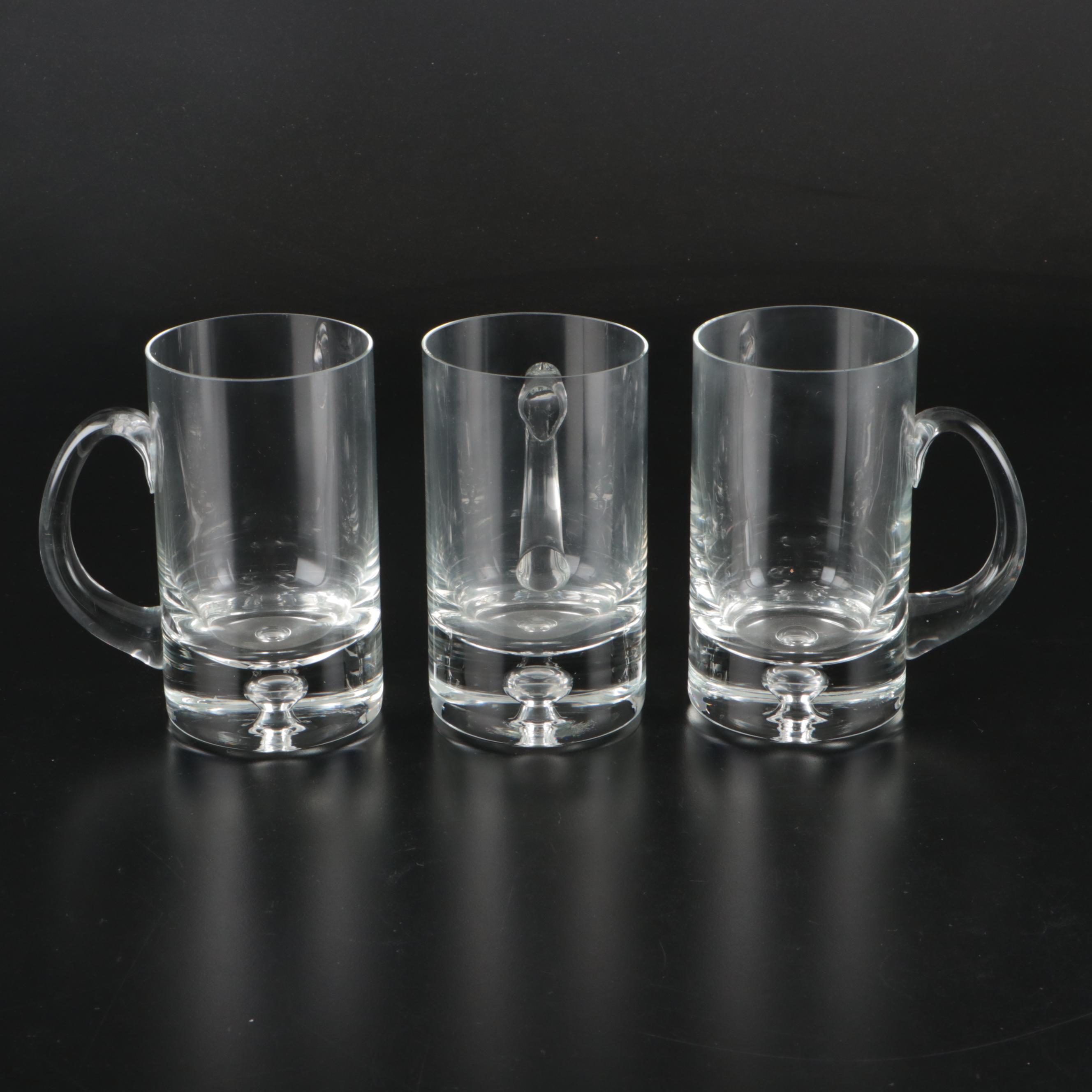 Crystal Beer Mugs and Large Glass Champagne Coupes