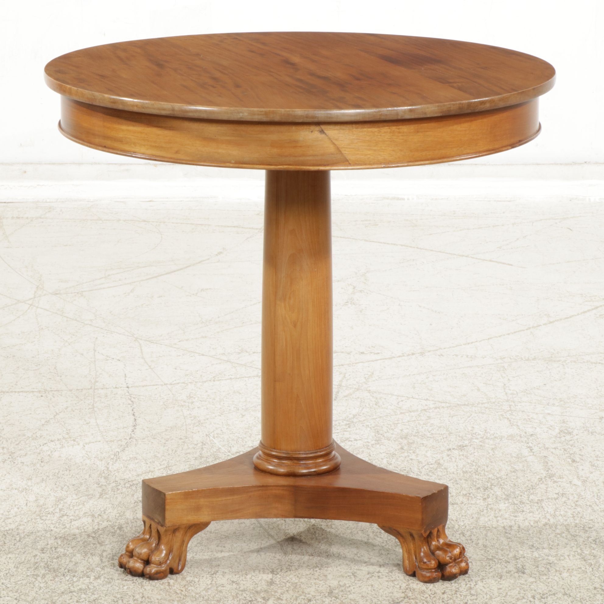 Empire Style Mahogany Center Table with Four Berlin Woodworking Cherry Chairs