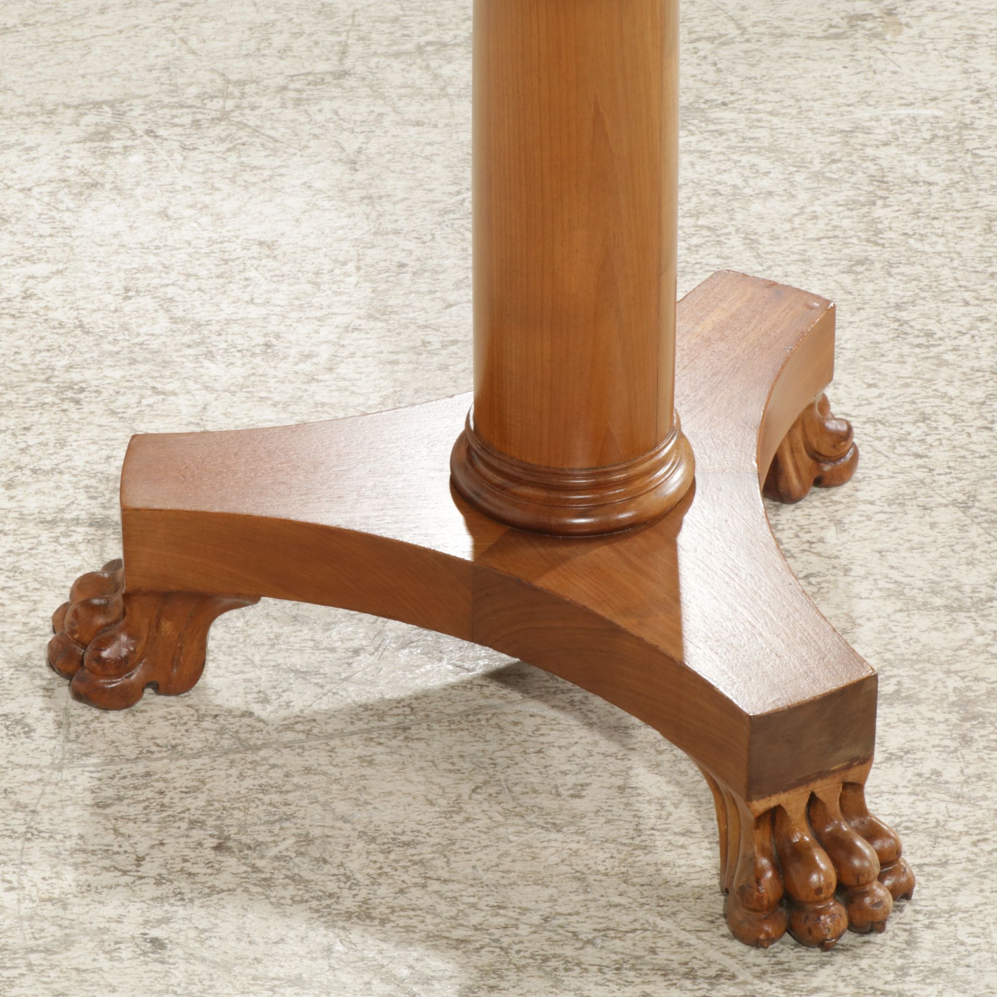 Empire Style Mahogany Center Table with Four Berlin Woodworking Cherry Chairs