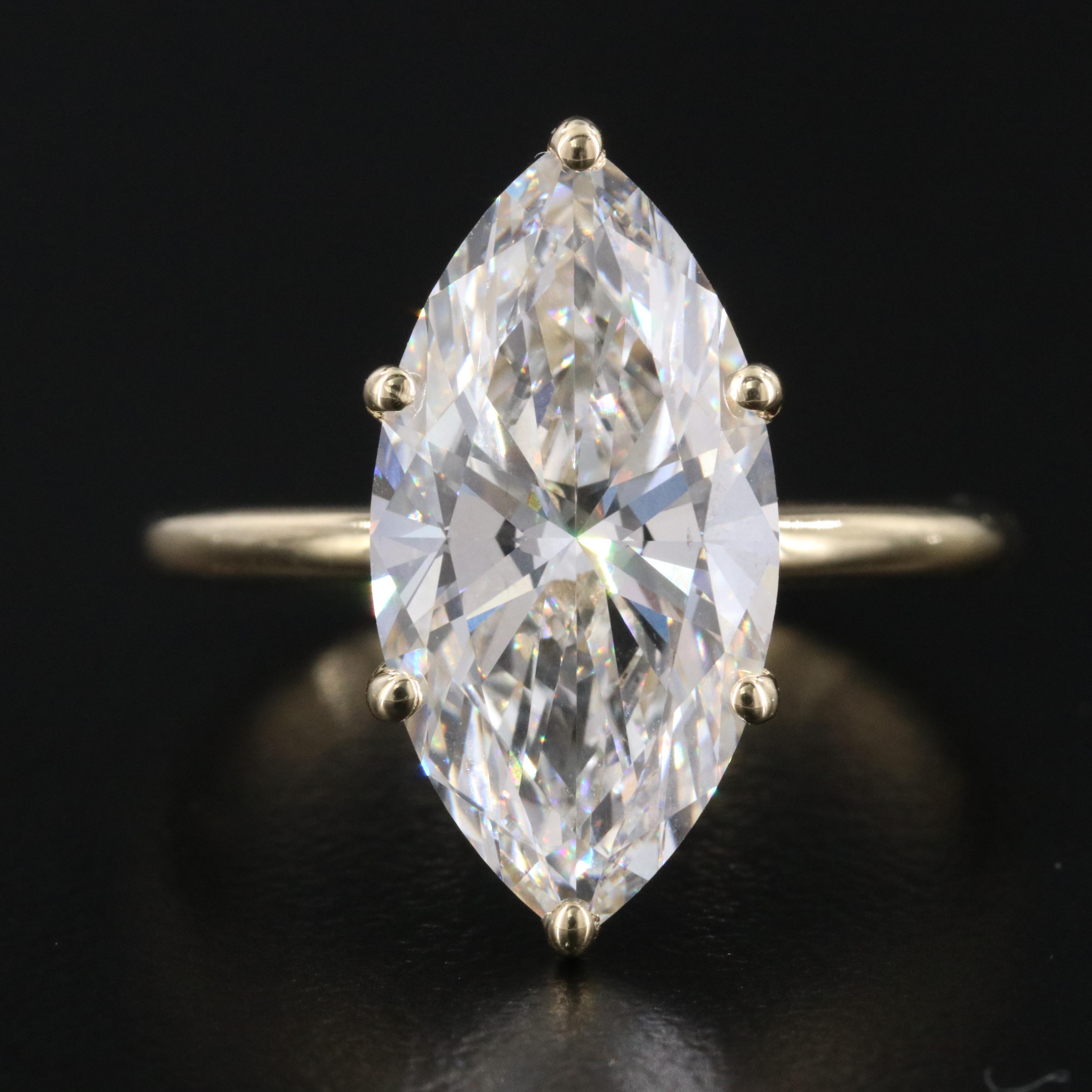 14K 5.00 CT Lab Grown Diamond Ring with IGI Report