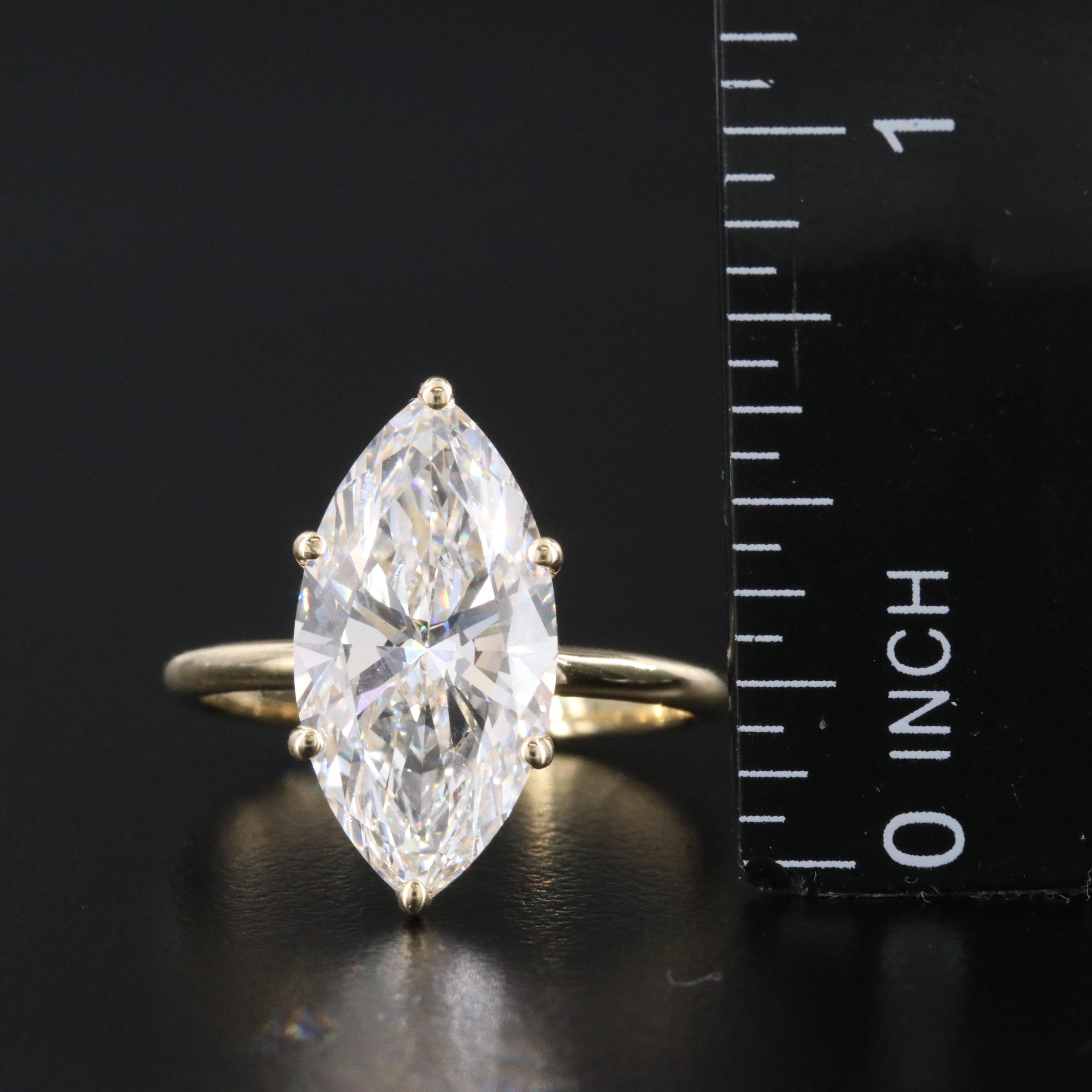 14K 5.00 CT Lab Grown Diamond Ring with IGI Report