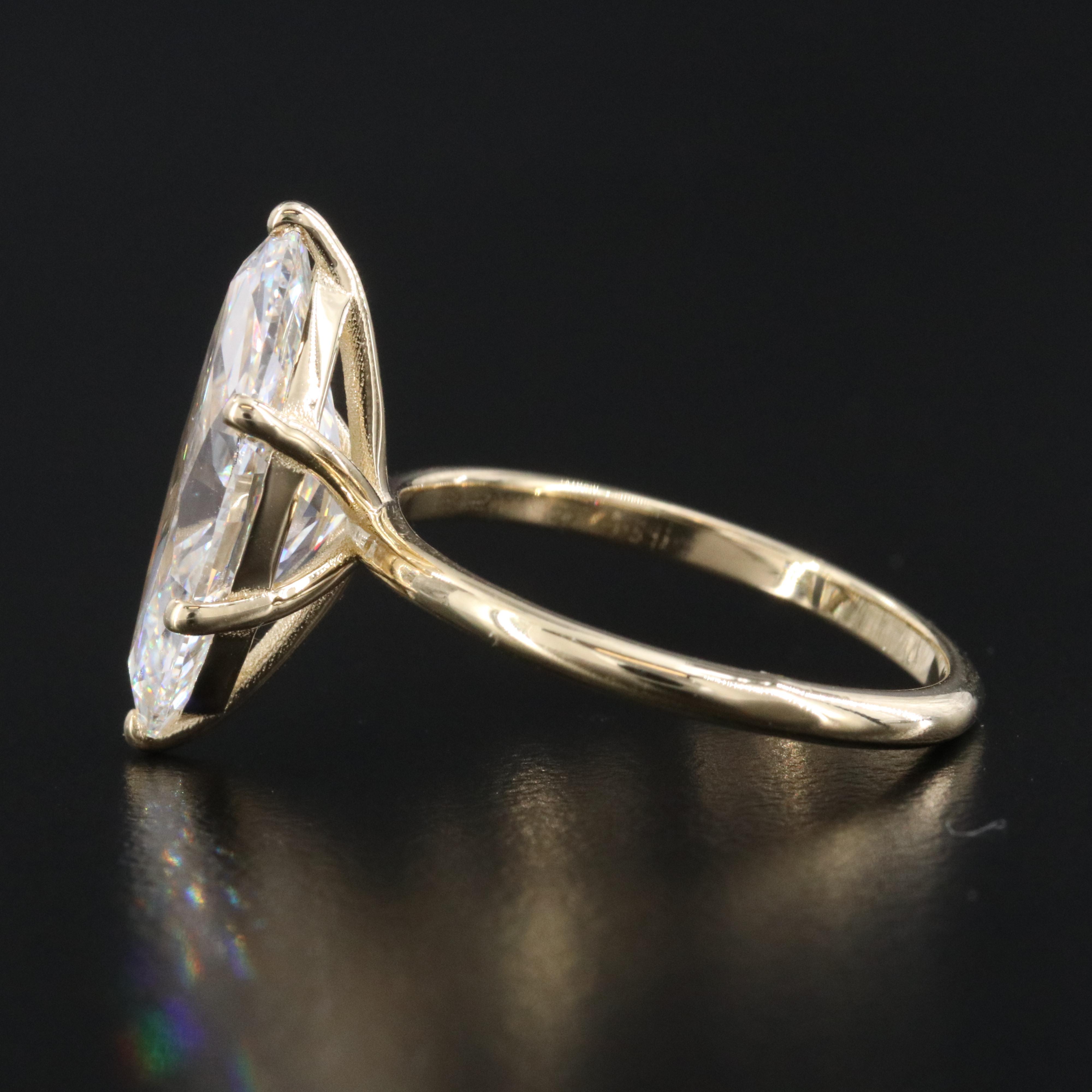 14K 5.00 CT Lab Grown Diamond Ring with IGI Report