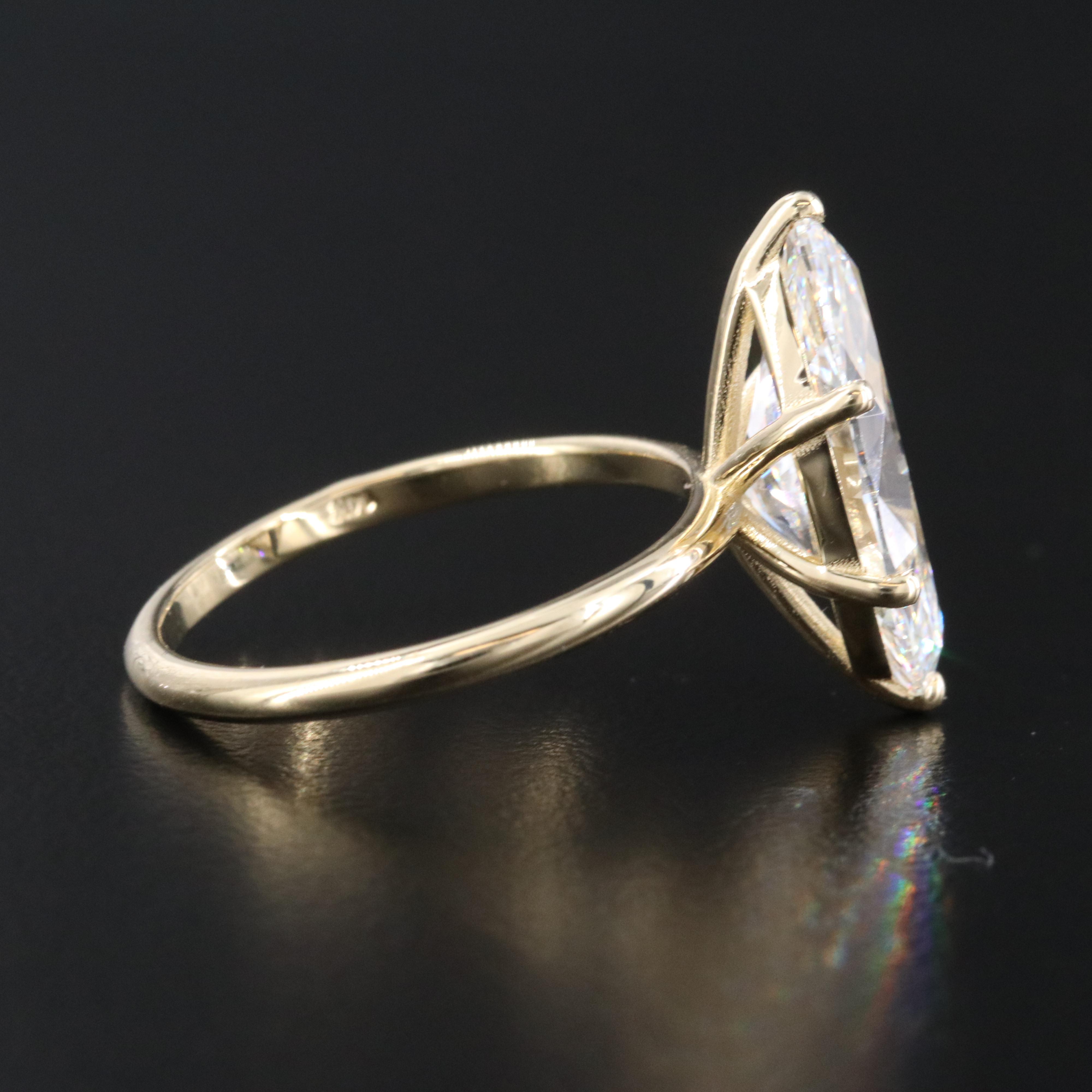 14K 5.00 CT Lab Grown Diamond Ring with IGI Report