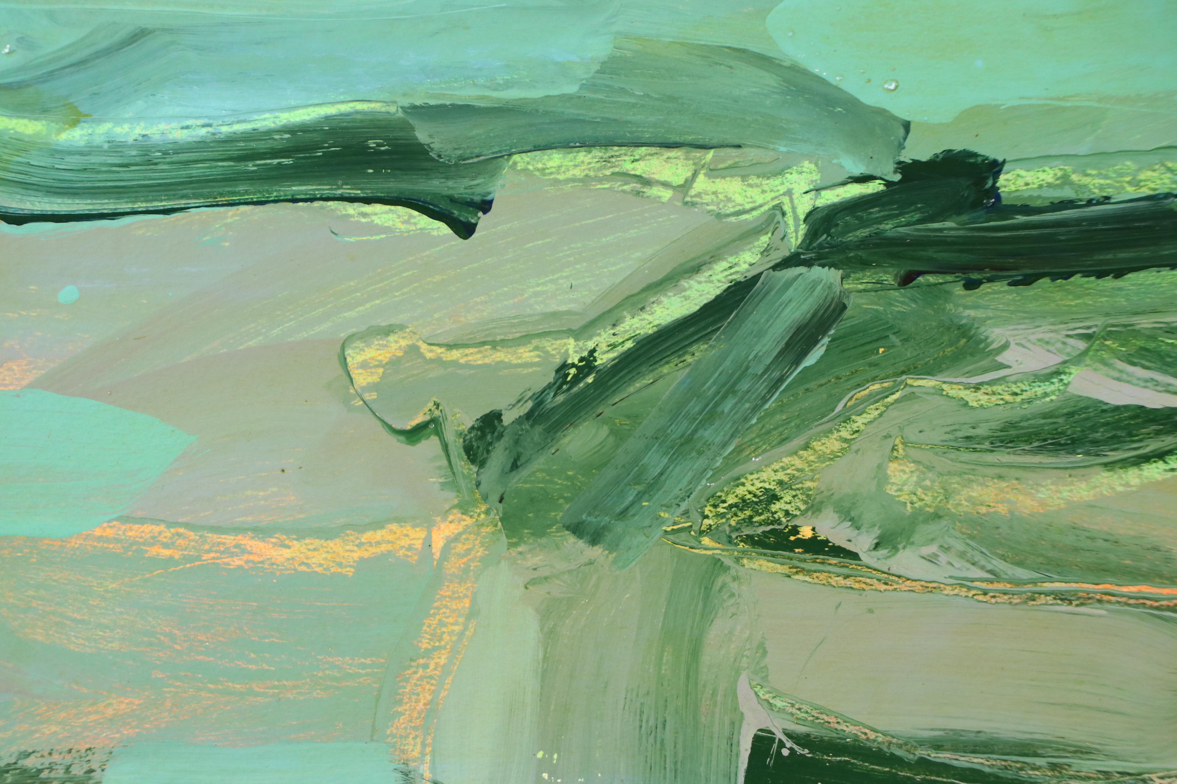 Harry Hilson Expressionist Landscape Acrylic Painting, Late 20th Century