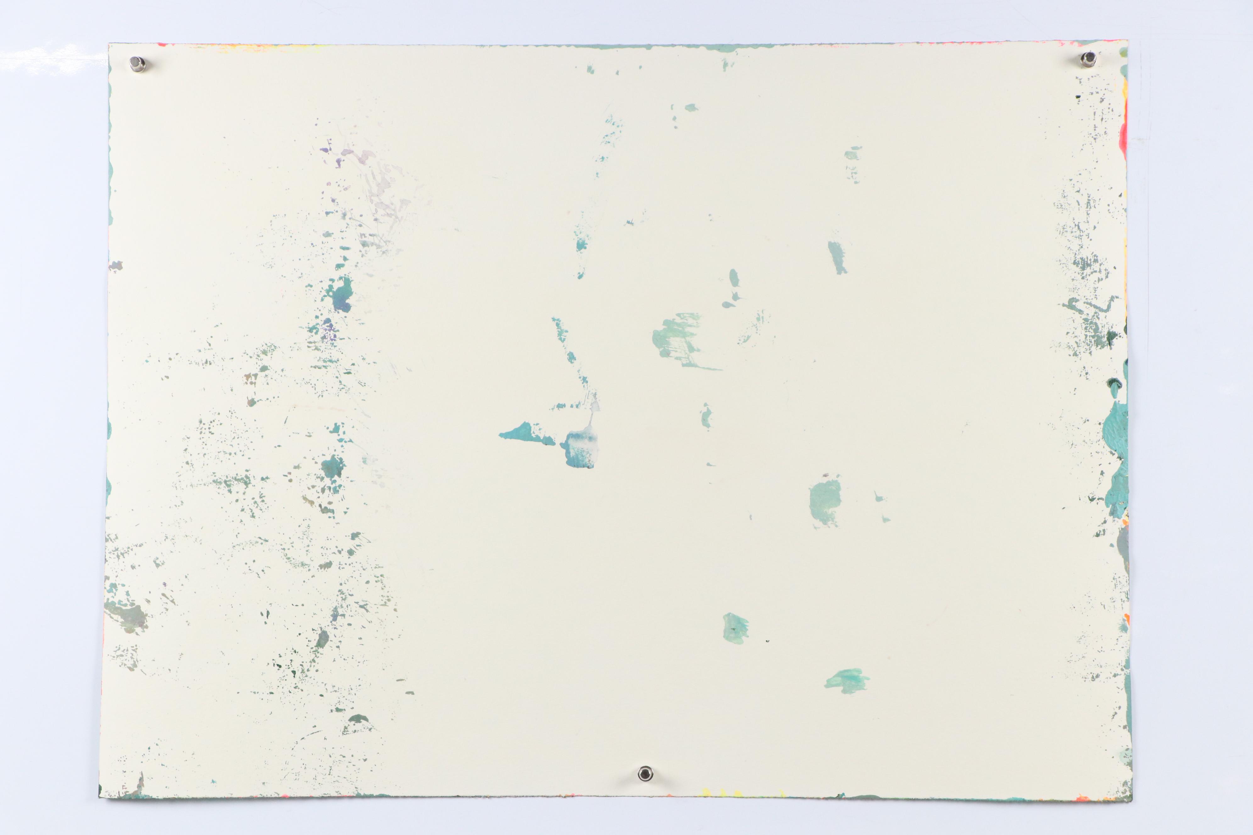 Harry Hilson Expressionist Landscape Acrylic Painting, Late 20th Century