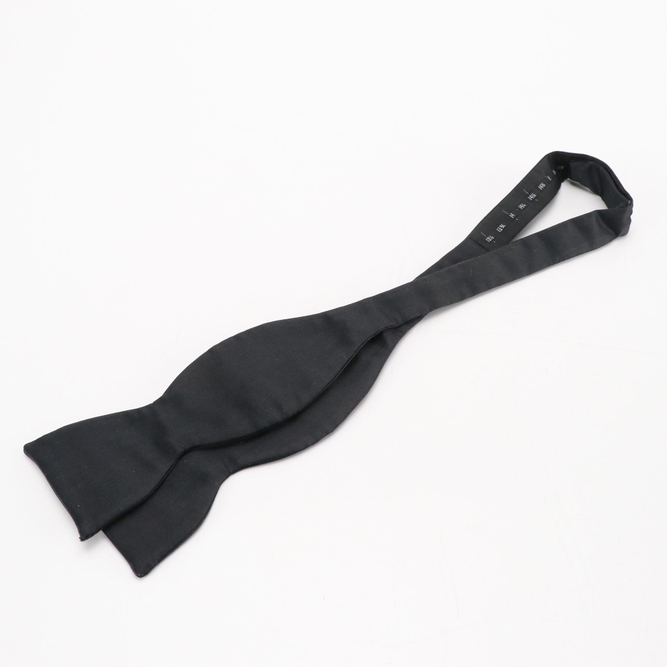 Men's Brooks Brothers Black Silk Cummerbund and Bowtie w/ Other Clip-On Bowties