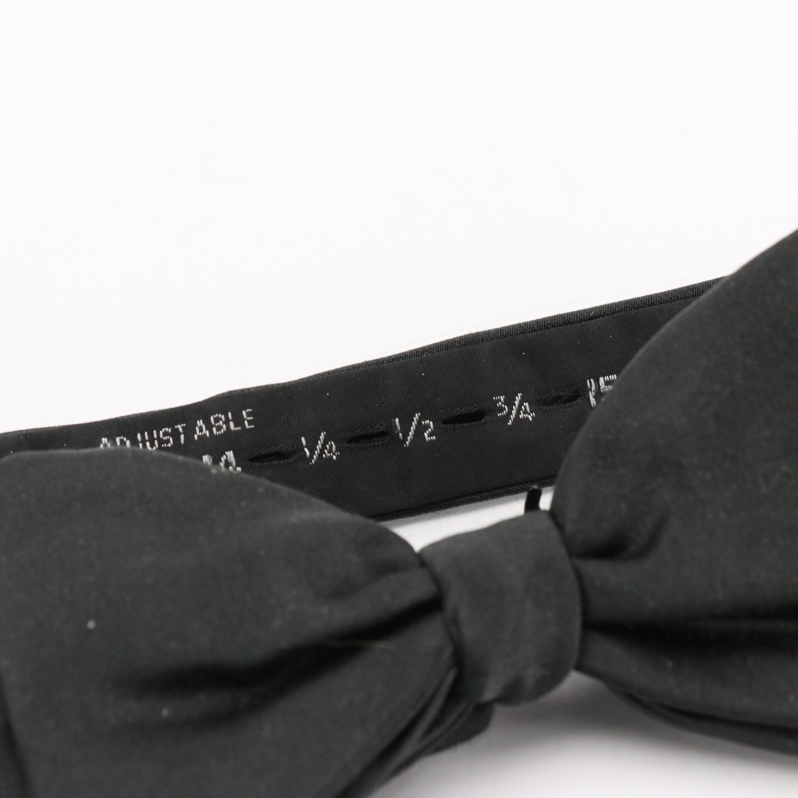 Men's Brooks Brothers Black Silk Cummerbund and Bowtie w/ Other Clip-On Bowties