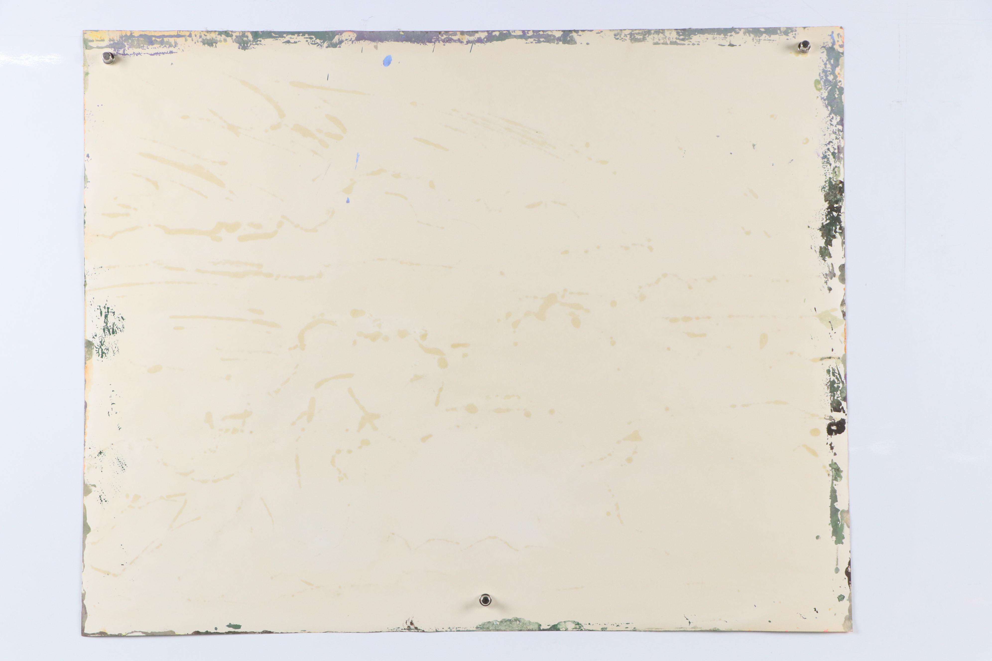 Harry Hilson Expressionist Landscape Acrylic Painting, Late 20th Century