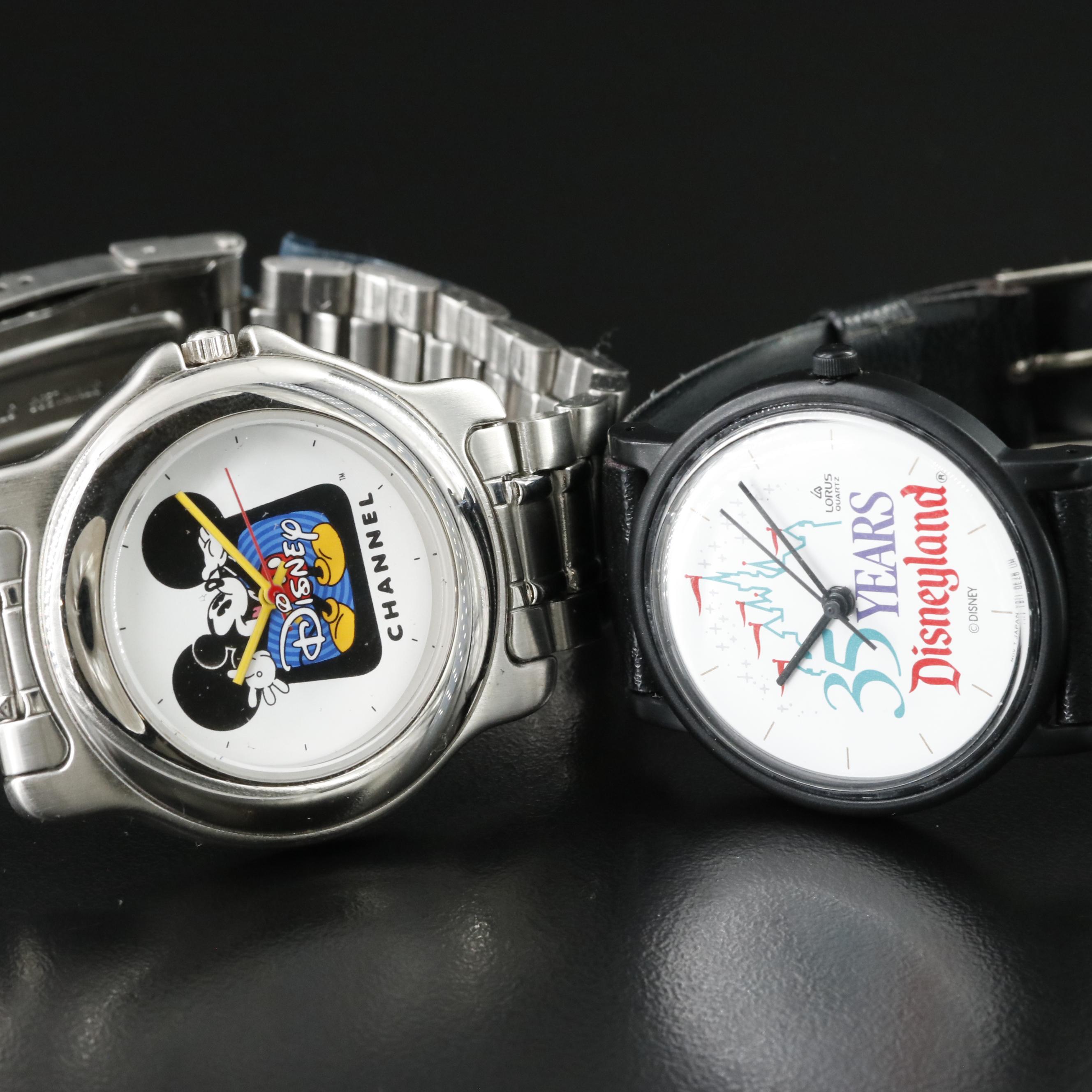 Channel Mickey Mouse and Disney 35th Anniversary Watches