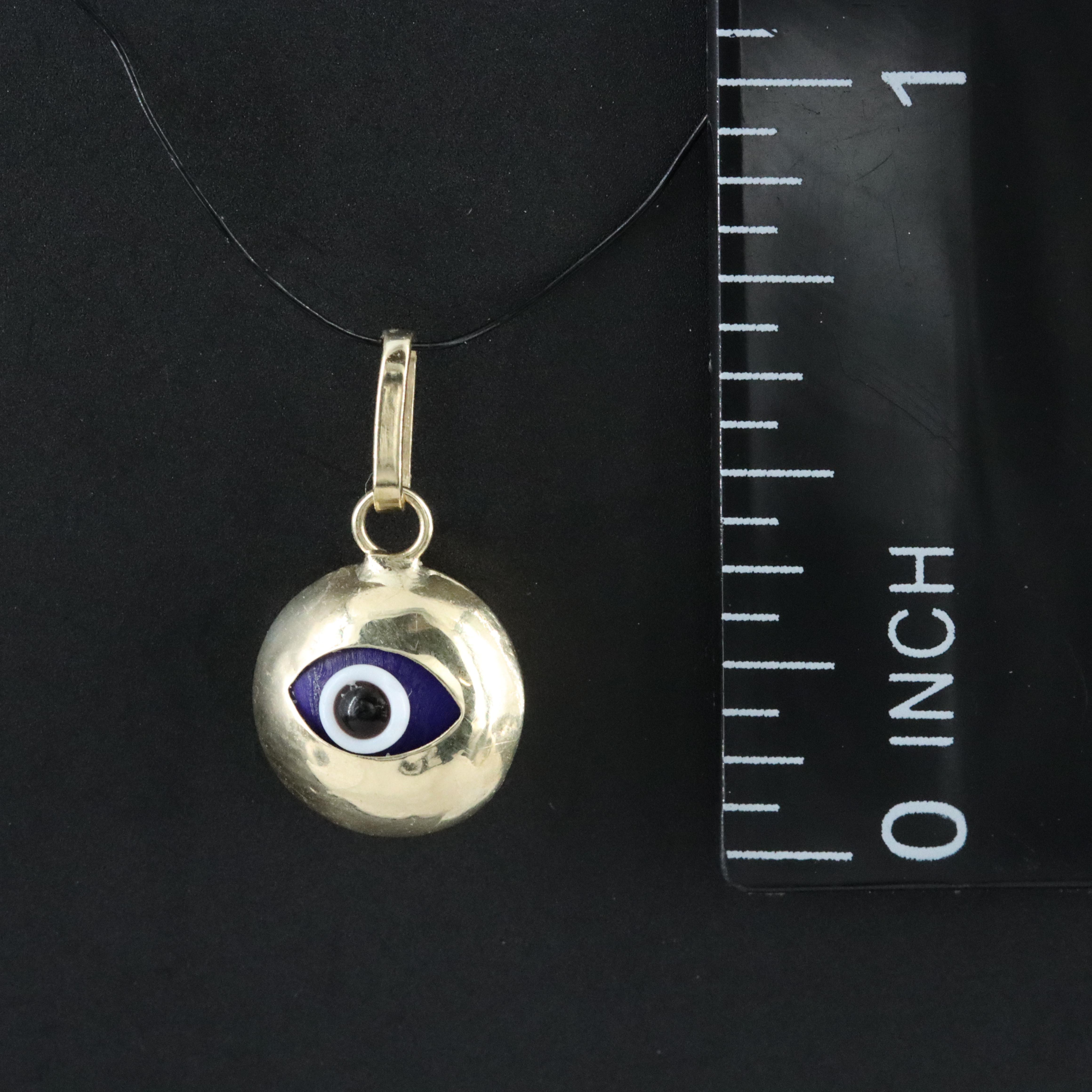 14K Evil Eye Pendant