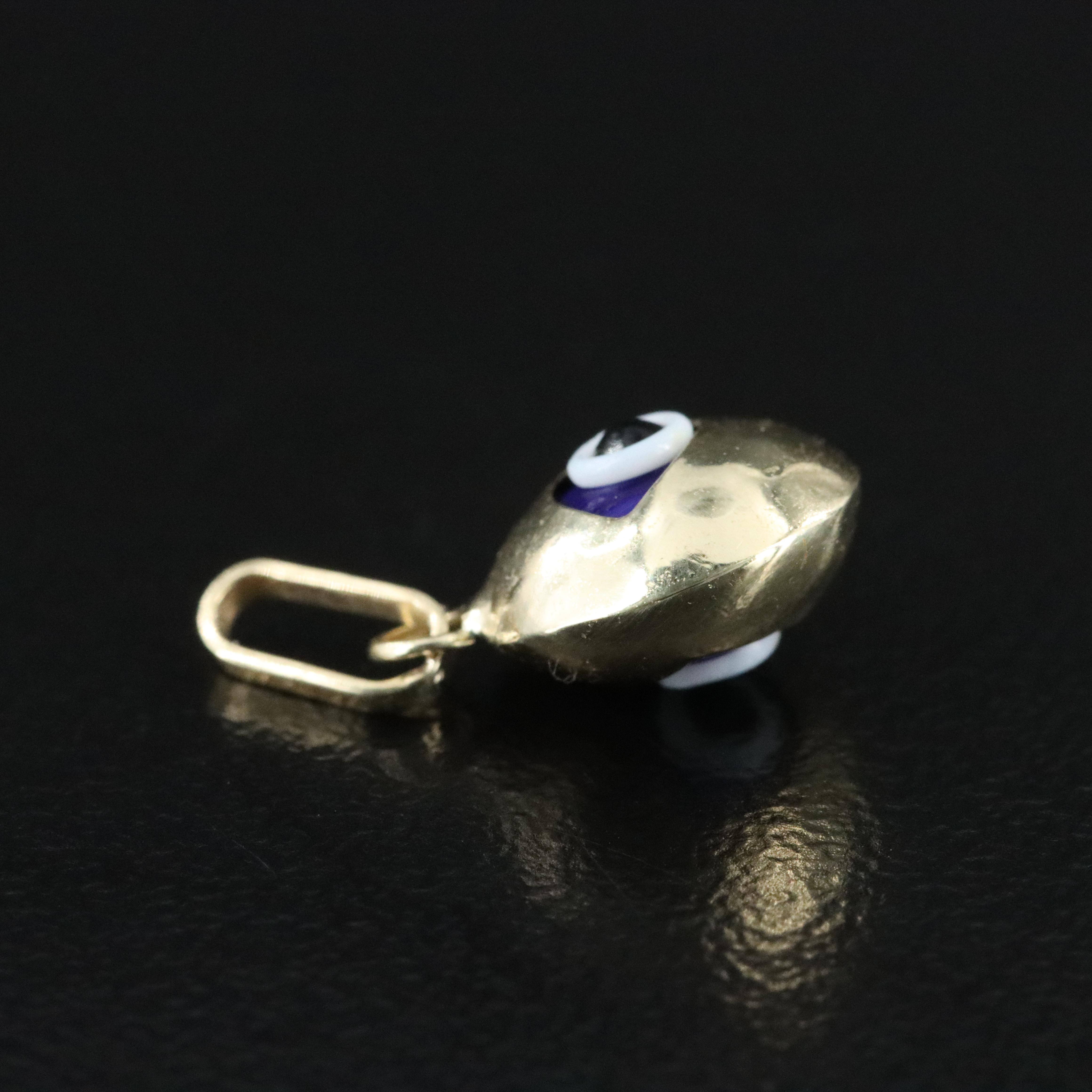 14K Evil Eye Pendant